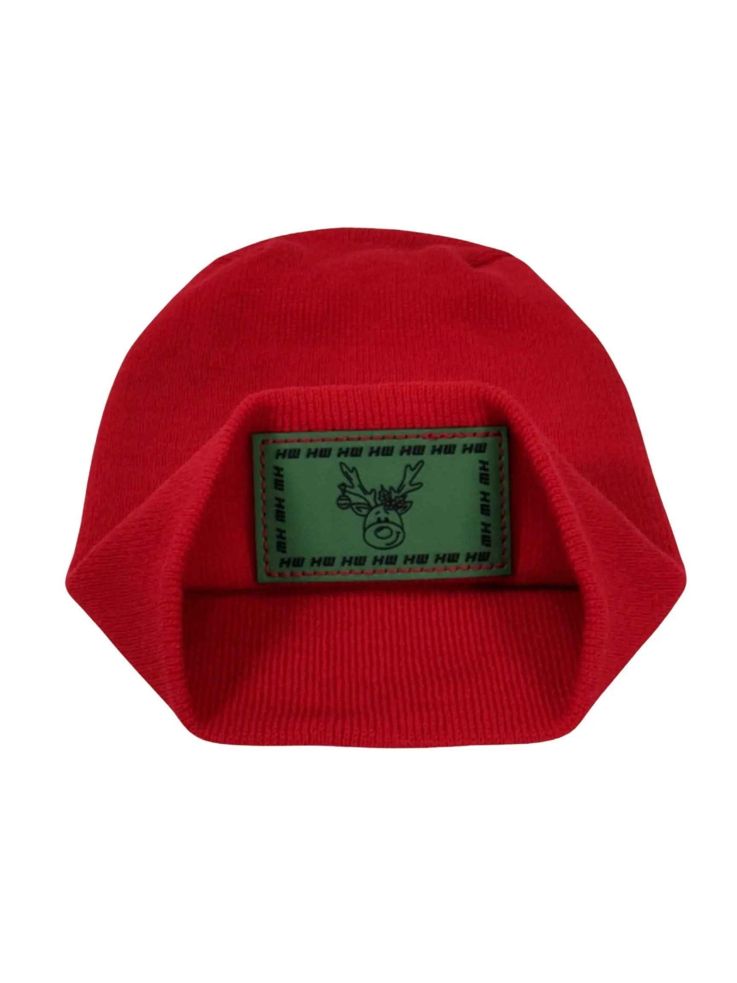 Christmas Reindeer H-Stitch Beanie Red Limited Edition Haakwear
