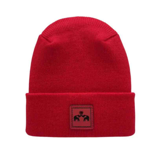 Love-Inspired Scarlet Red H-Stitch Beanie Haakwear