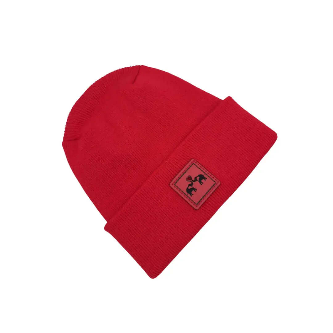 Love-Inspired Scarlet Red H-Stitch Beanie Haakwear