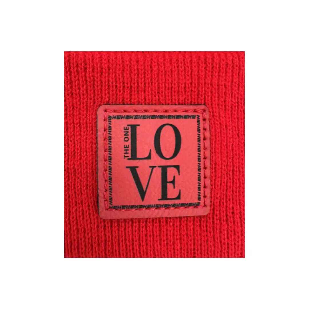 Love-Inspired Scarlet Red Beanie H-Stitch Hat Haakwear