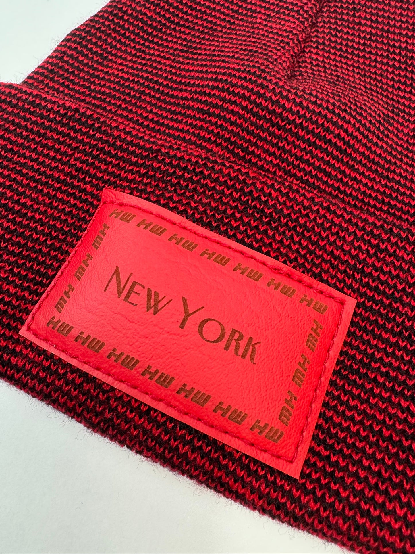 Classic Fusion Cuffed Beanie Black Red Fusion Headwear Haakwear New York