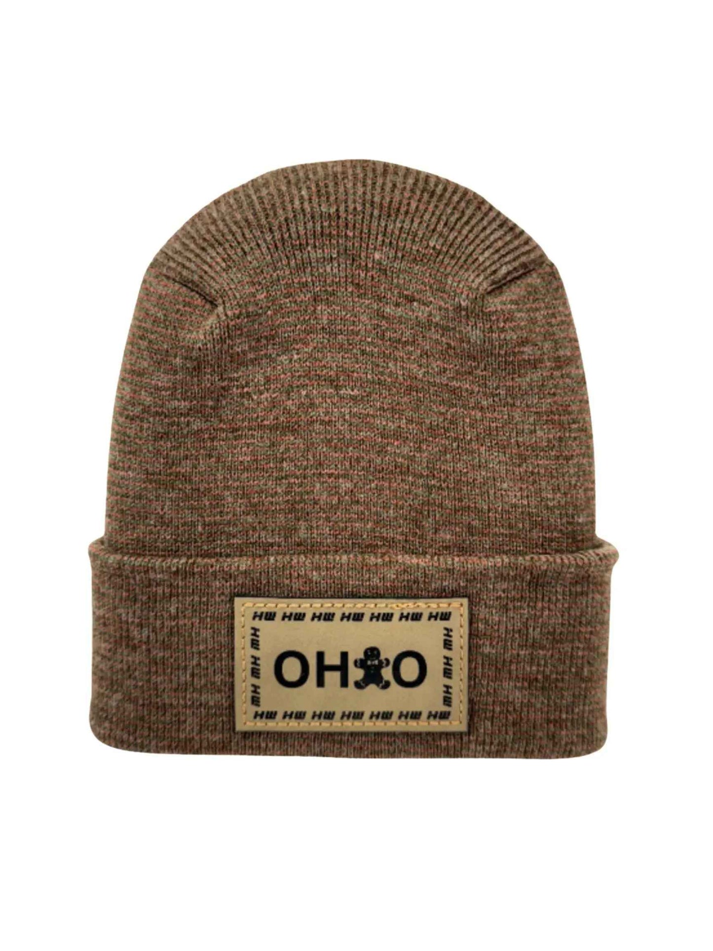 H-Stitch Beanie Burgundy Green Christmas Hat Haakwear