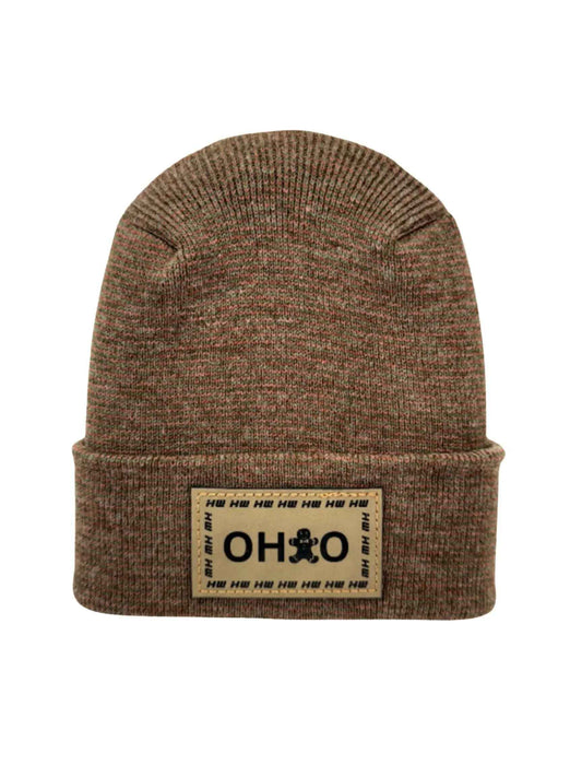 H-Stitch Beanie Burgundy Green Christmas Hat Haakwear