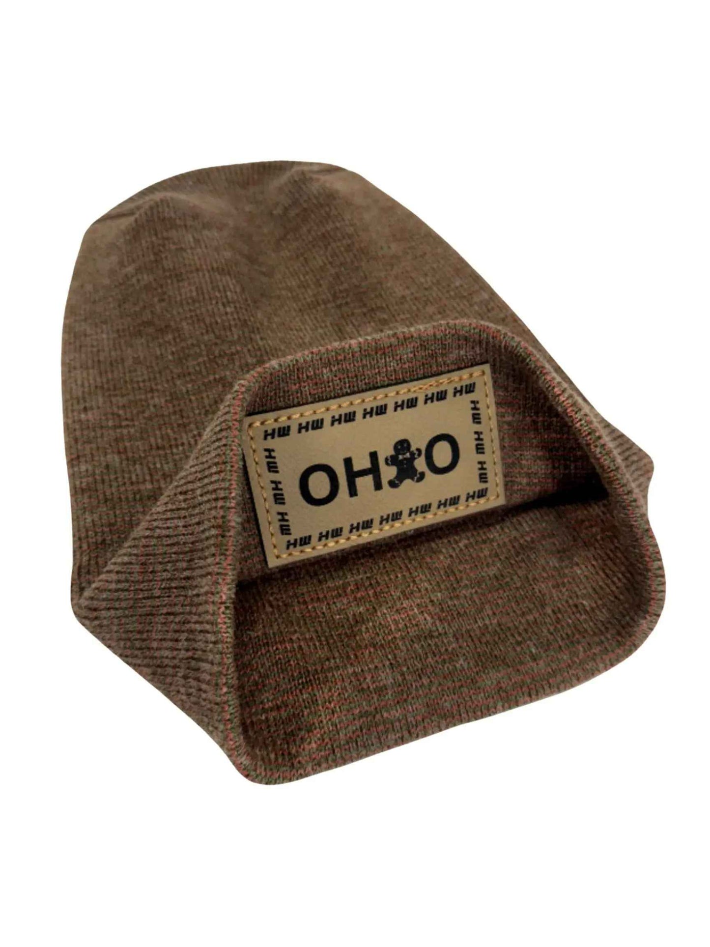 H-Stitch Beanie Burgundy Green Christmas Hat Haakwear