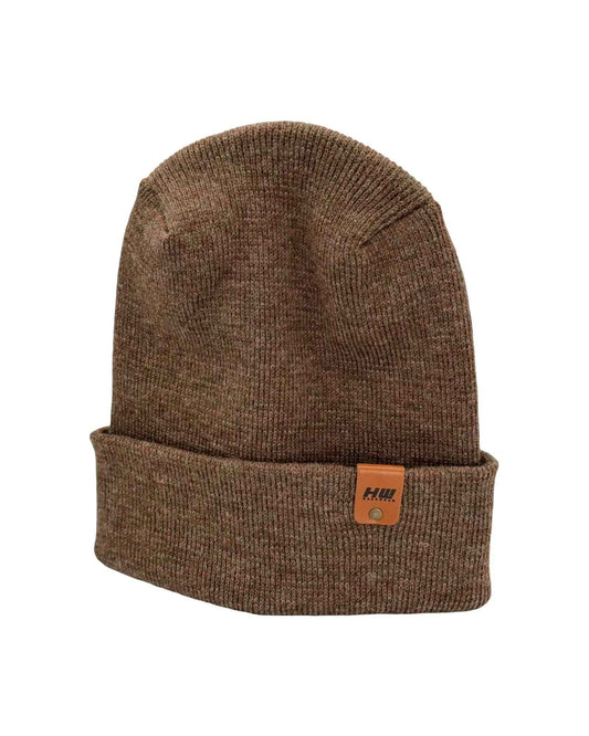 H-Stitch Fusion Cuffed Beanie Burgundy Green Hat Haakwear