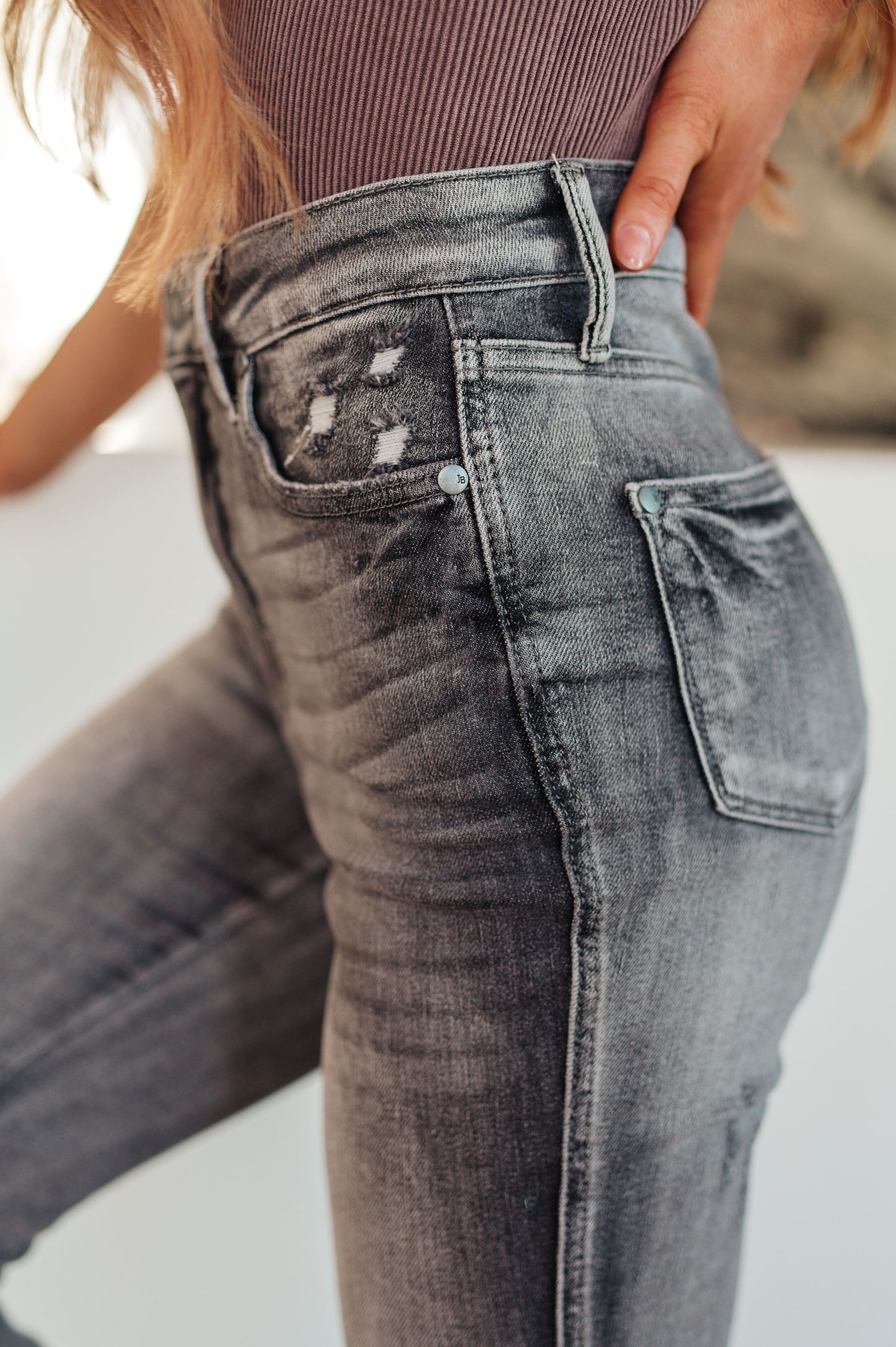 High Rise Control Top Released Hem Skinny Jeans Judy Blue