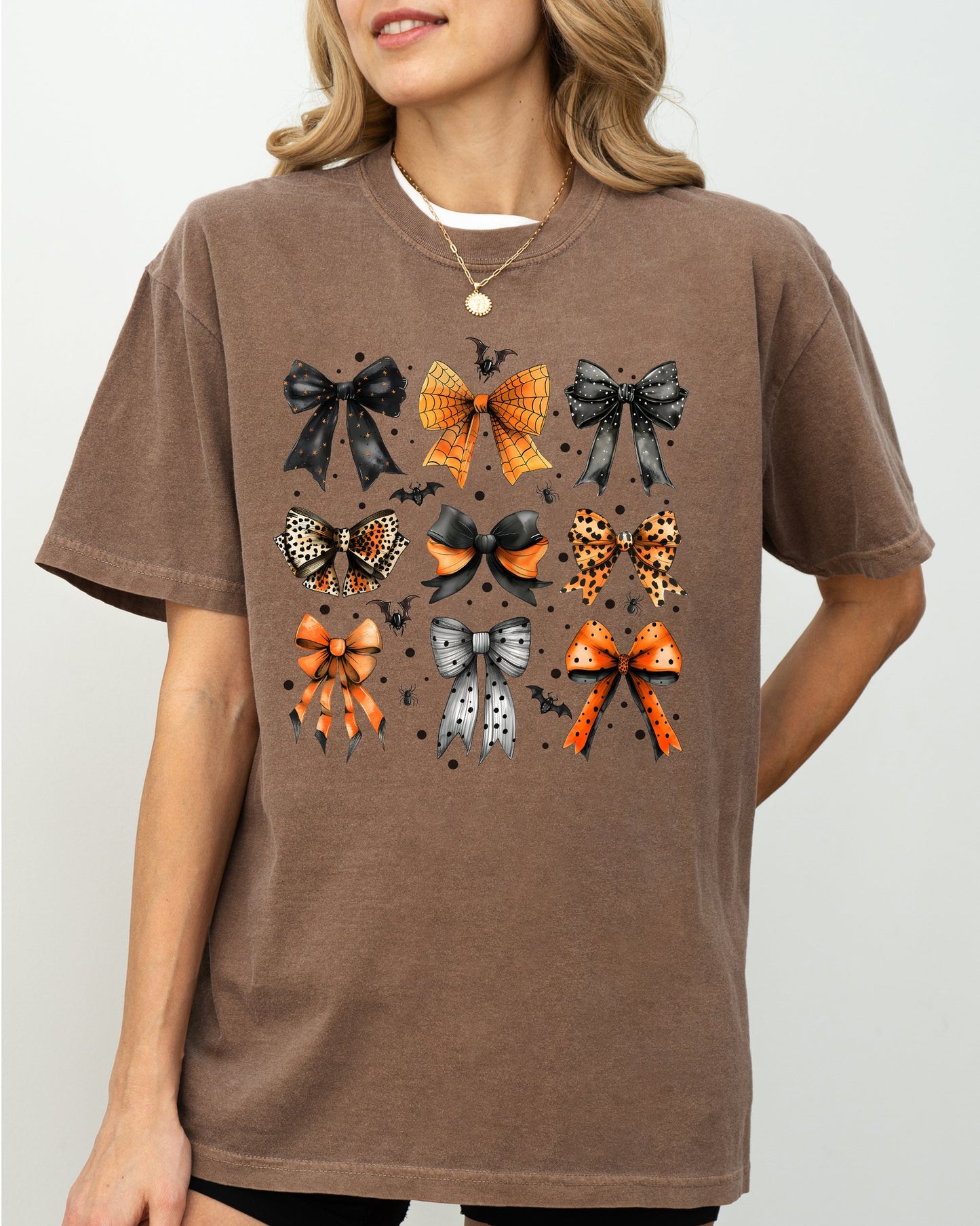 Halloween Bat Bows Girly Ribbons Comfort Colors T-Shirt