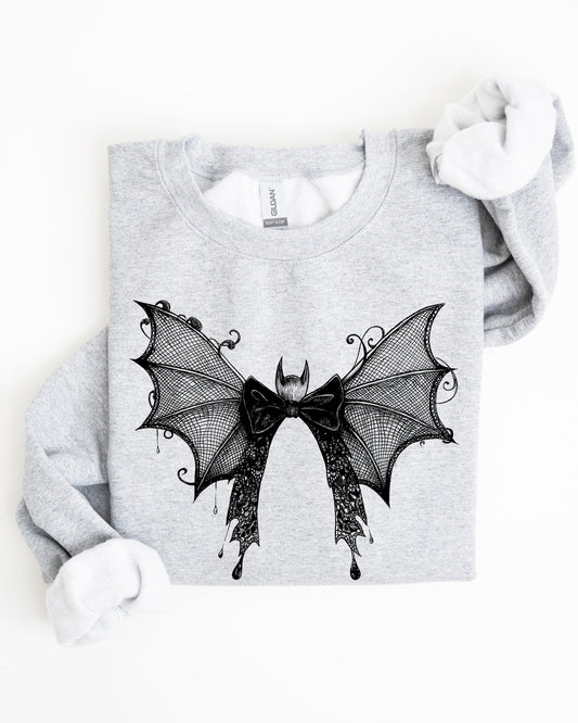 Halloween Bat Lace Gothic Goth Fashion Spooky Witch Sweatshirt