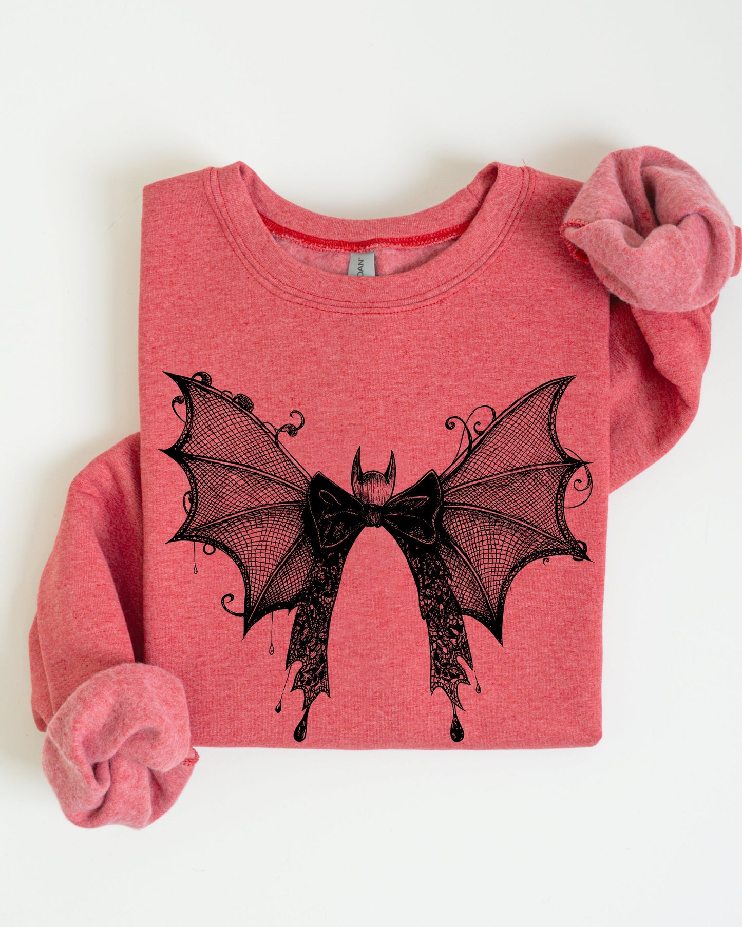 Halloween Bat Lace Gothic Goth Fashion Spooky Witch Sweatshirt