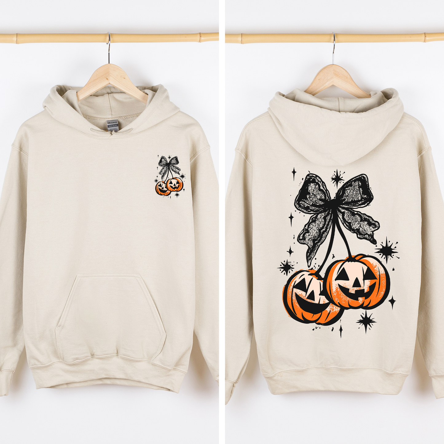 Halloween Cherry Pumpkins Cute Graphic Hoodie Hooded Sweatshirt Refinery Number One