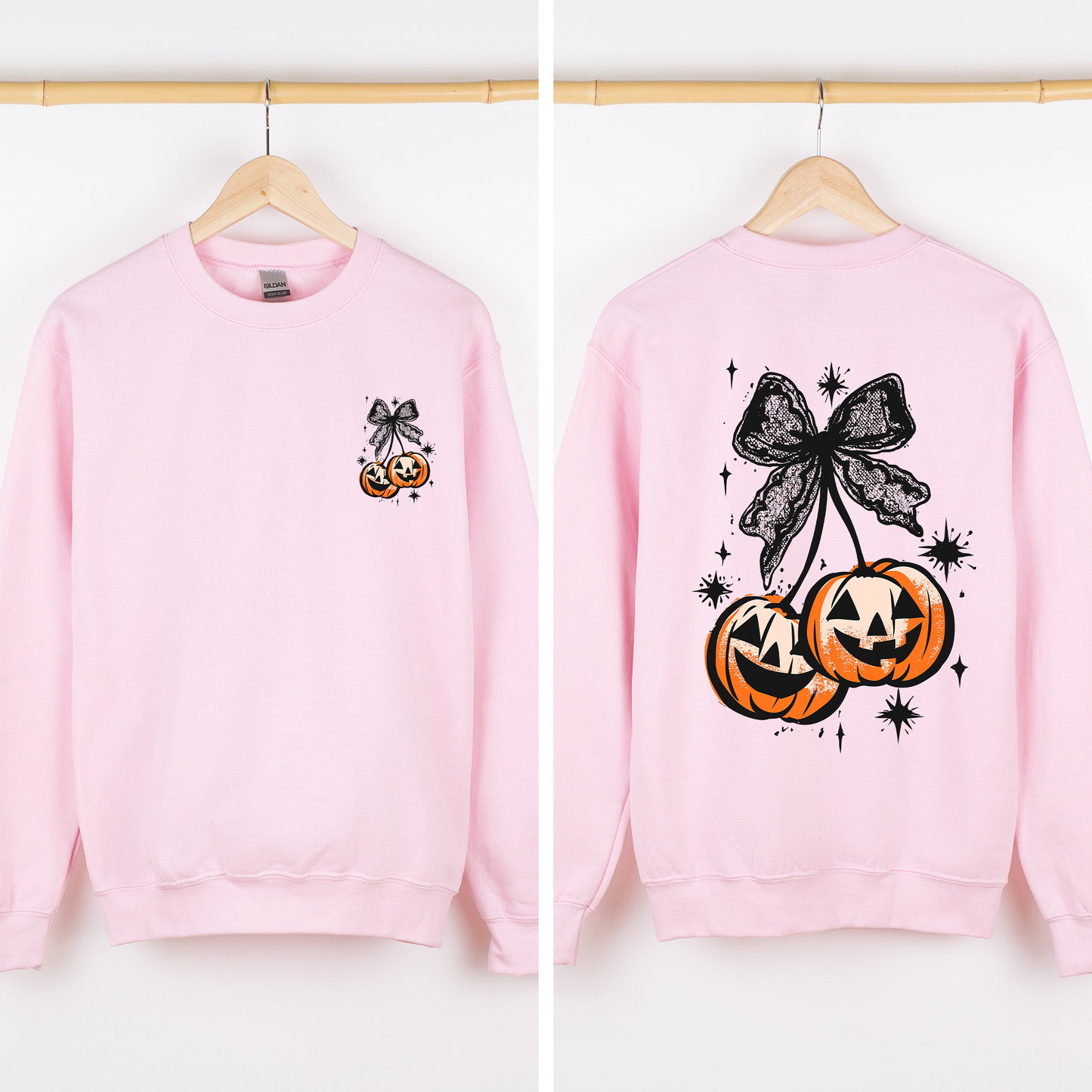 Halloween Cherry Pumpkins Cute Front and Back Sweatshirt Refinery Number One