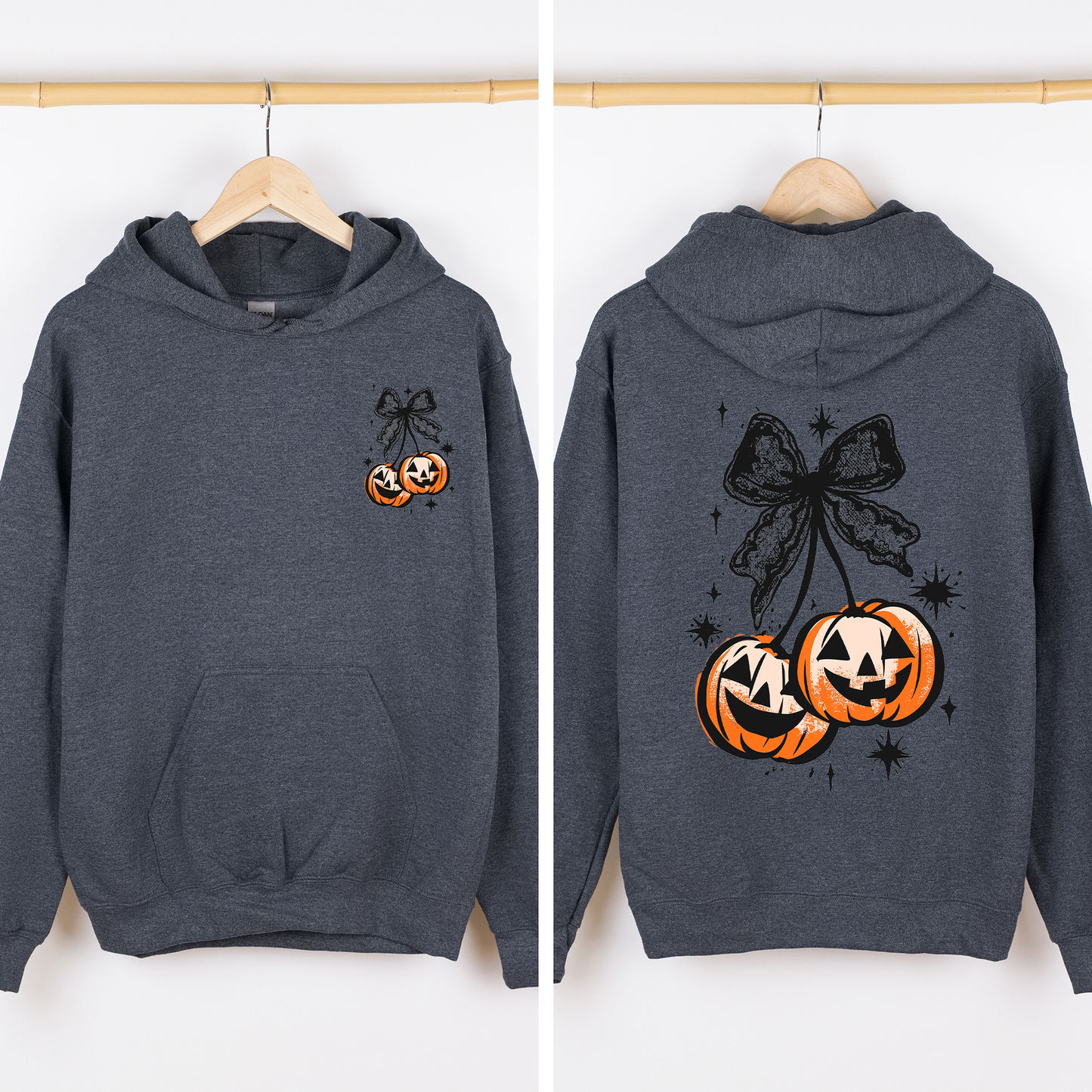 Halloween Cherry Pumpkins Cute Graphic Hoodie Hooded Sweatshirt Refinery Number One