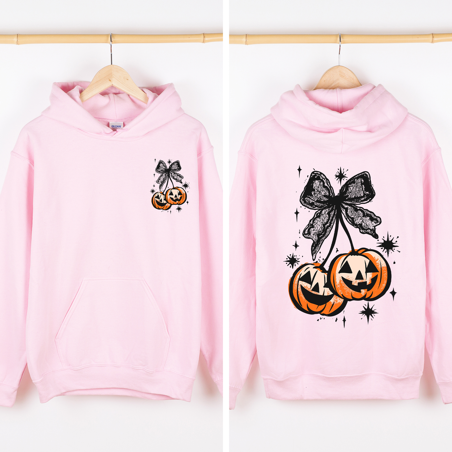 Halloween Cherry Pumpkins Cute Graphic Hoodie Hooded Sweatshirt Refinery Number One
