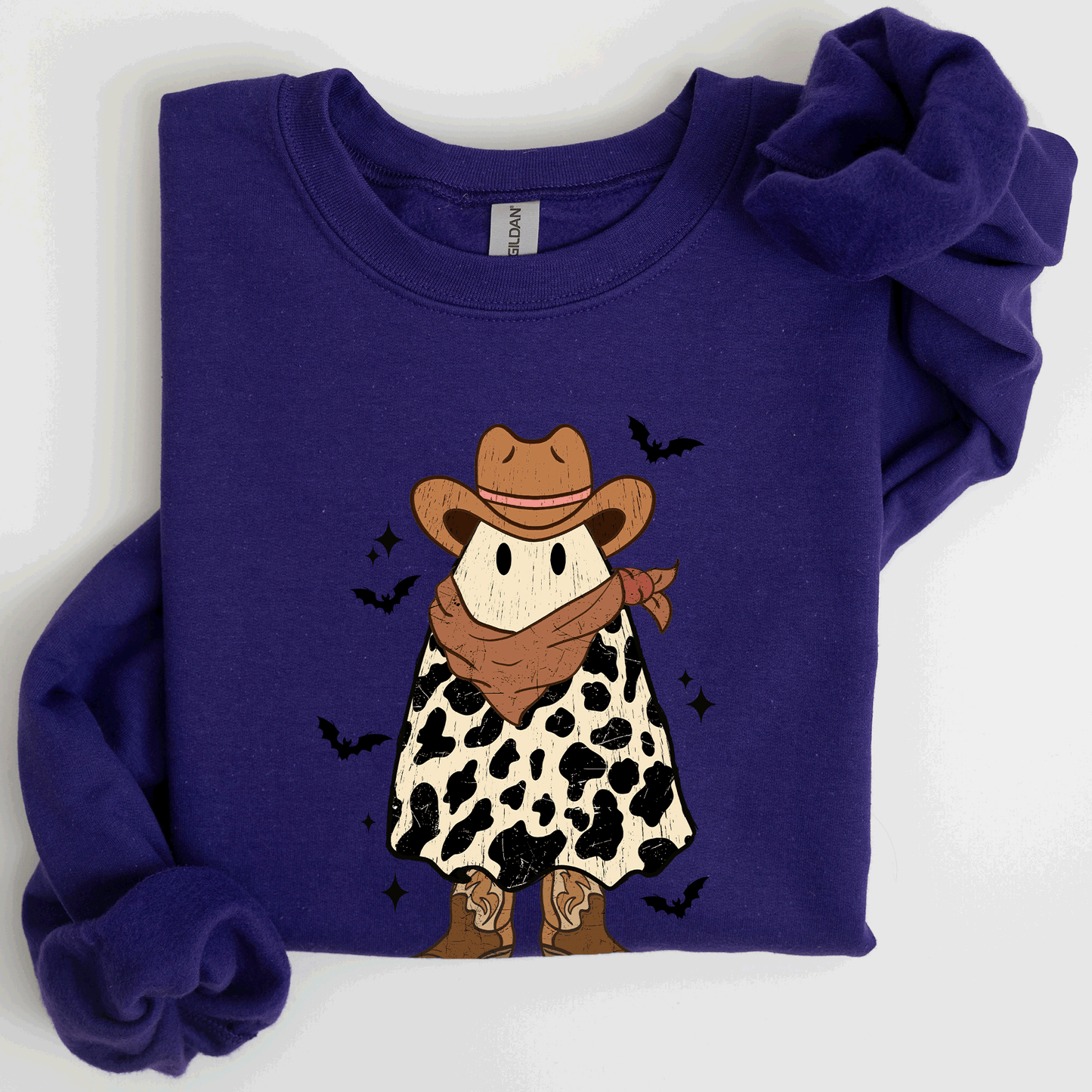 Halloween Ghost Cowboy Western Country Sweatshirt Refinery Number One