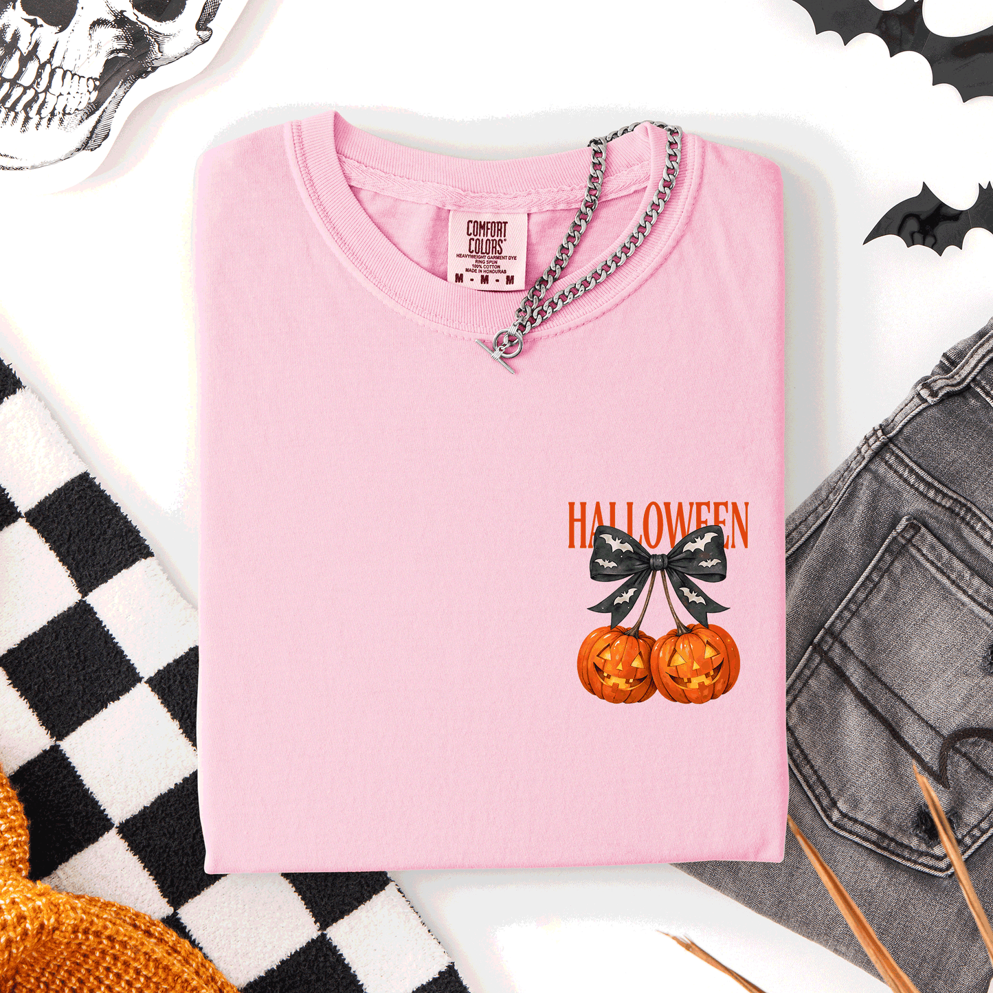 Halloween Jack o Lanterns Cute Pocket Comfort Colors T-Shirt