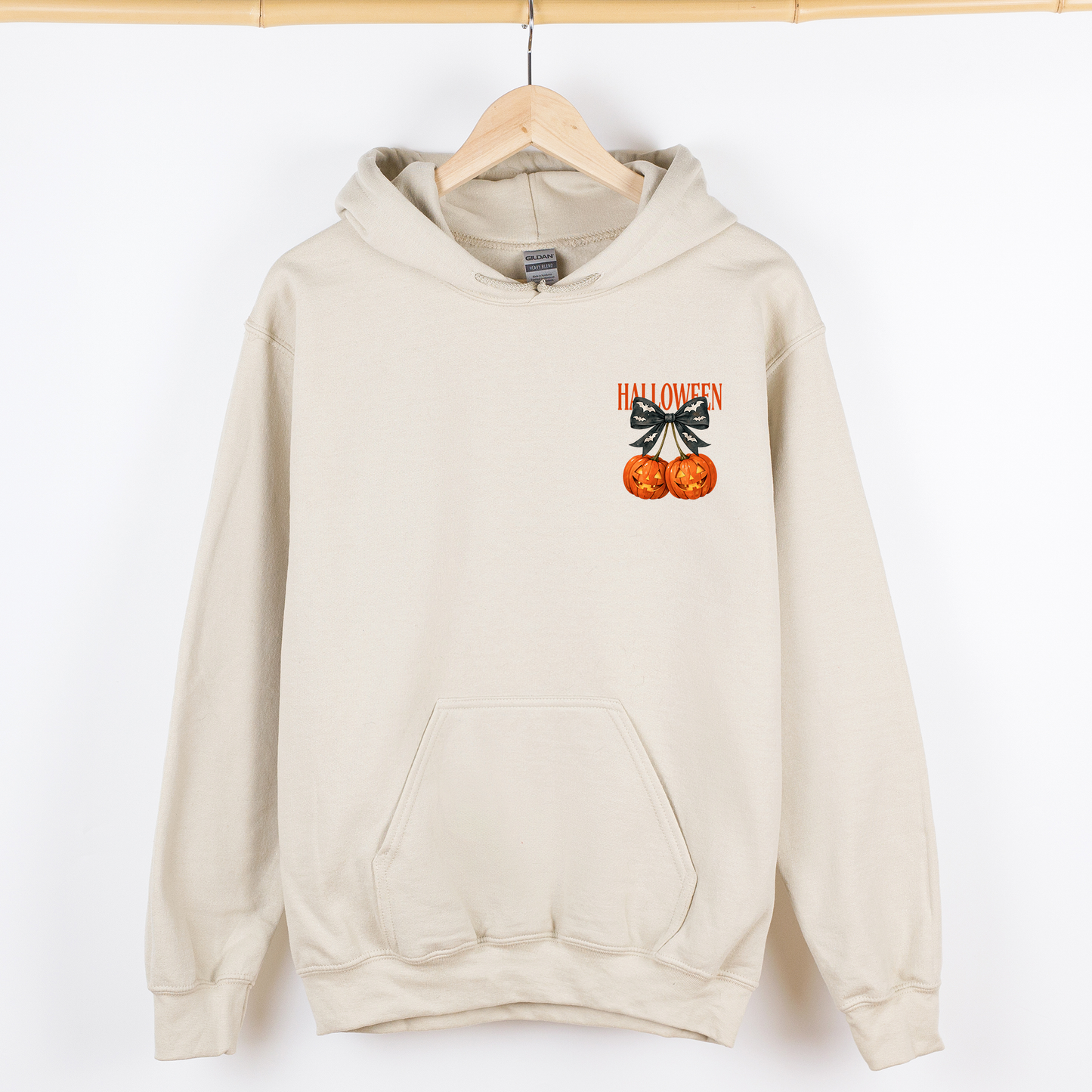 Halloween Jack-o-Lanterns Cherry Pocket Graphic Hoodie Hooded Sweatshirt Refinery Number One