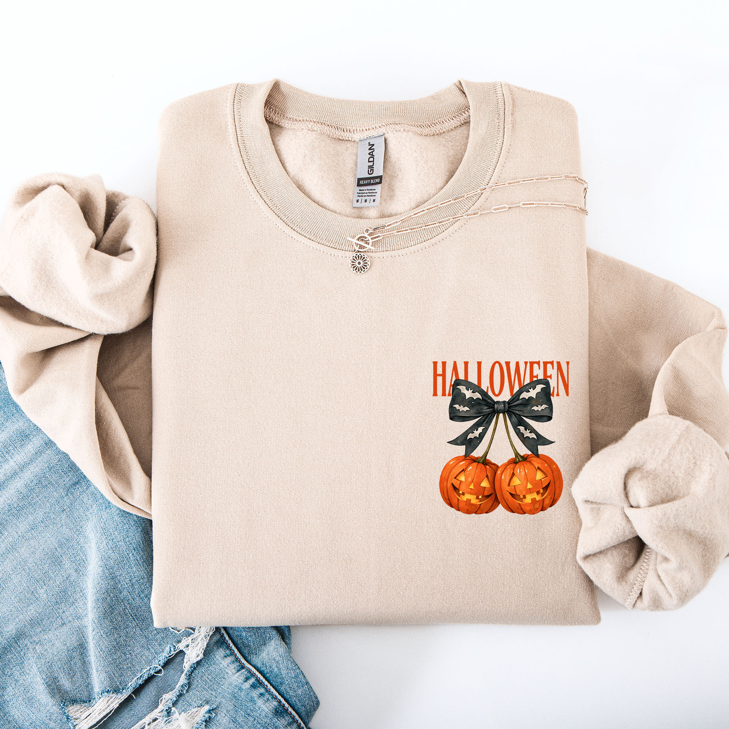 Halloween Jack o Lanterns Cute Pocket Sweatshirt Refinery Number One