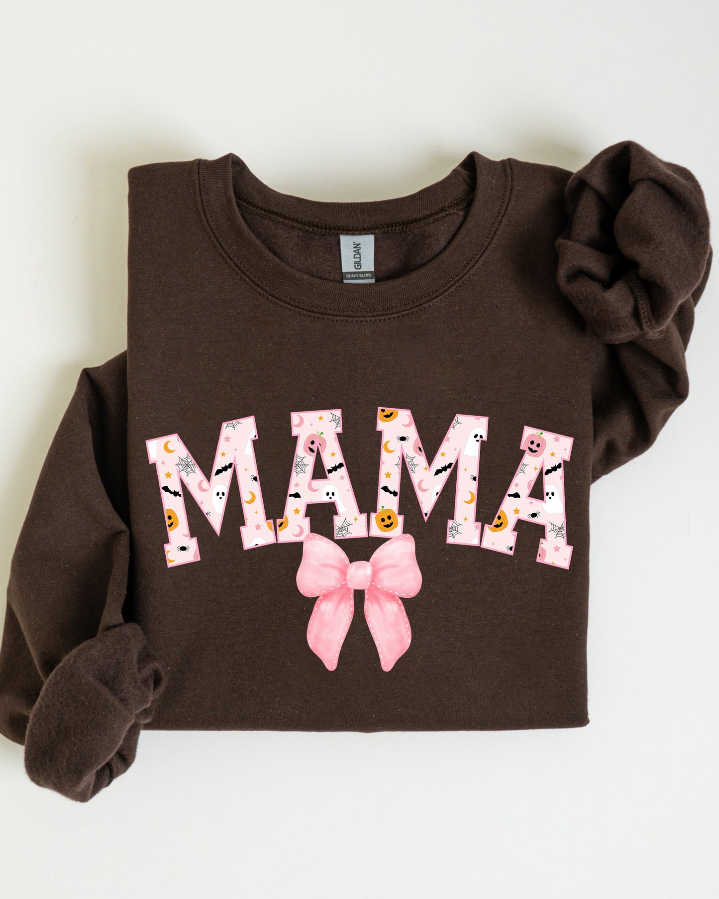 Halloween Mama Coquette Ribbons and Bows Fall Autumn Sweatshirt