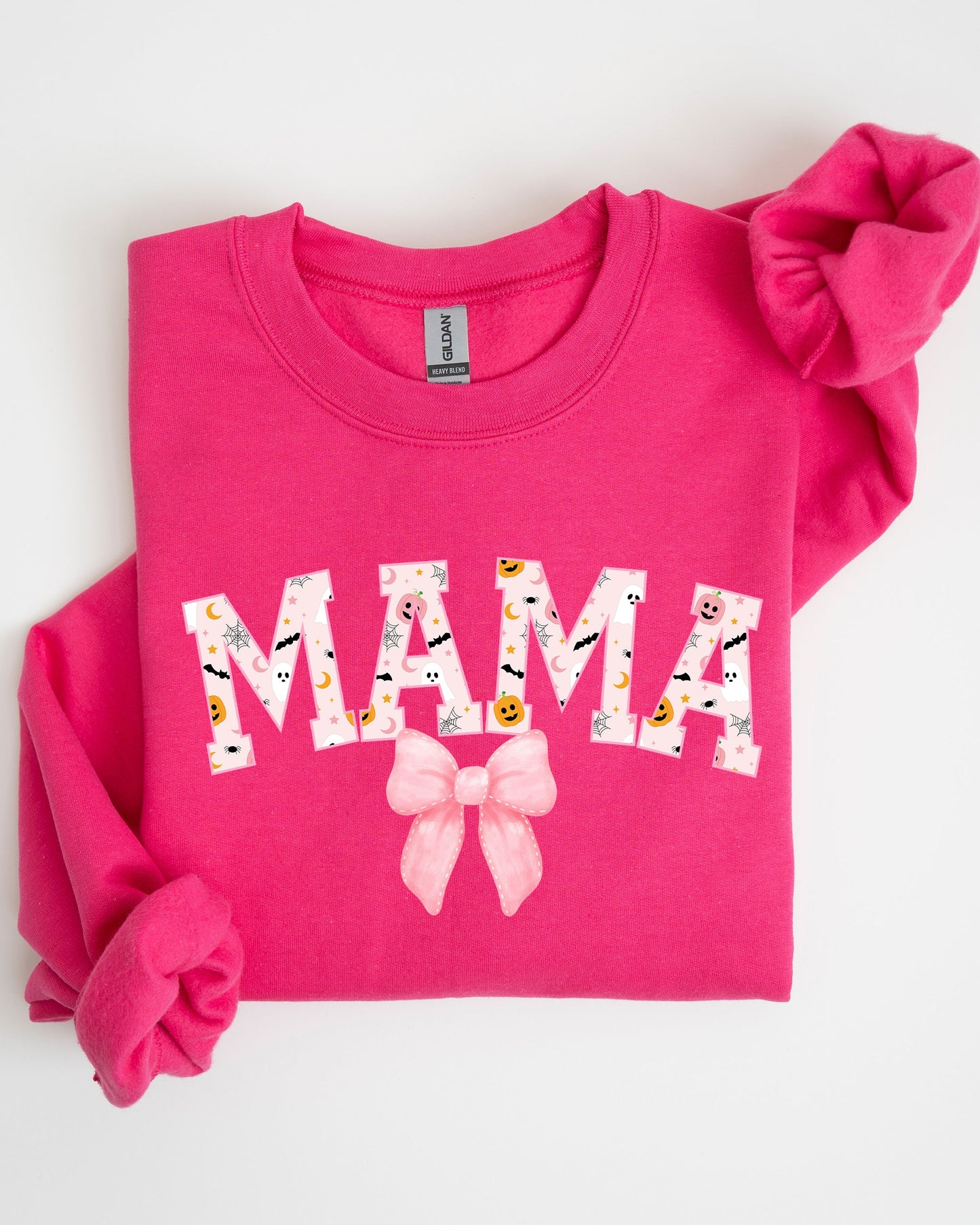 Halloween Mama Coquette Ribbons and Bows Fall Autumn Sweatshirt