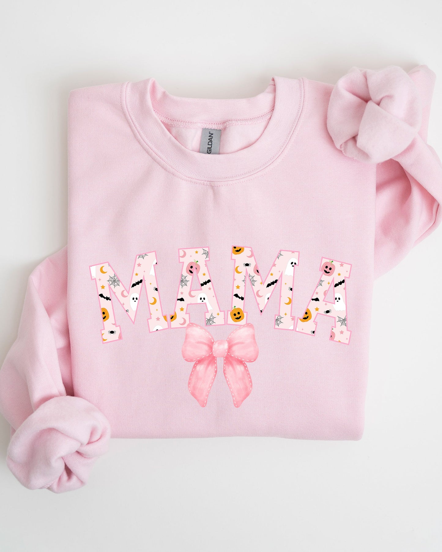 Halloween Mama Coquette Ribbons and Bows Fall Autumn Sweatshirt
