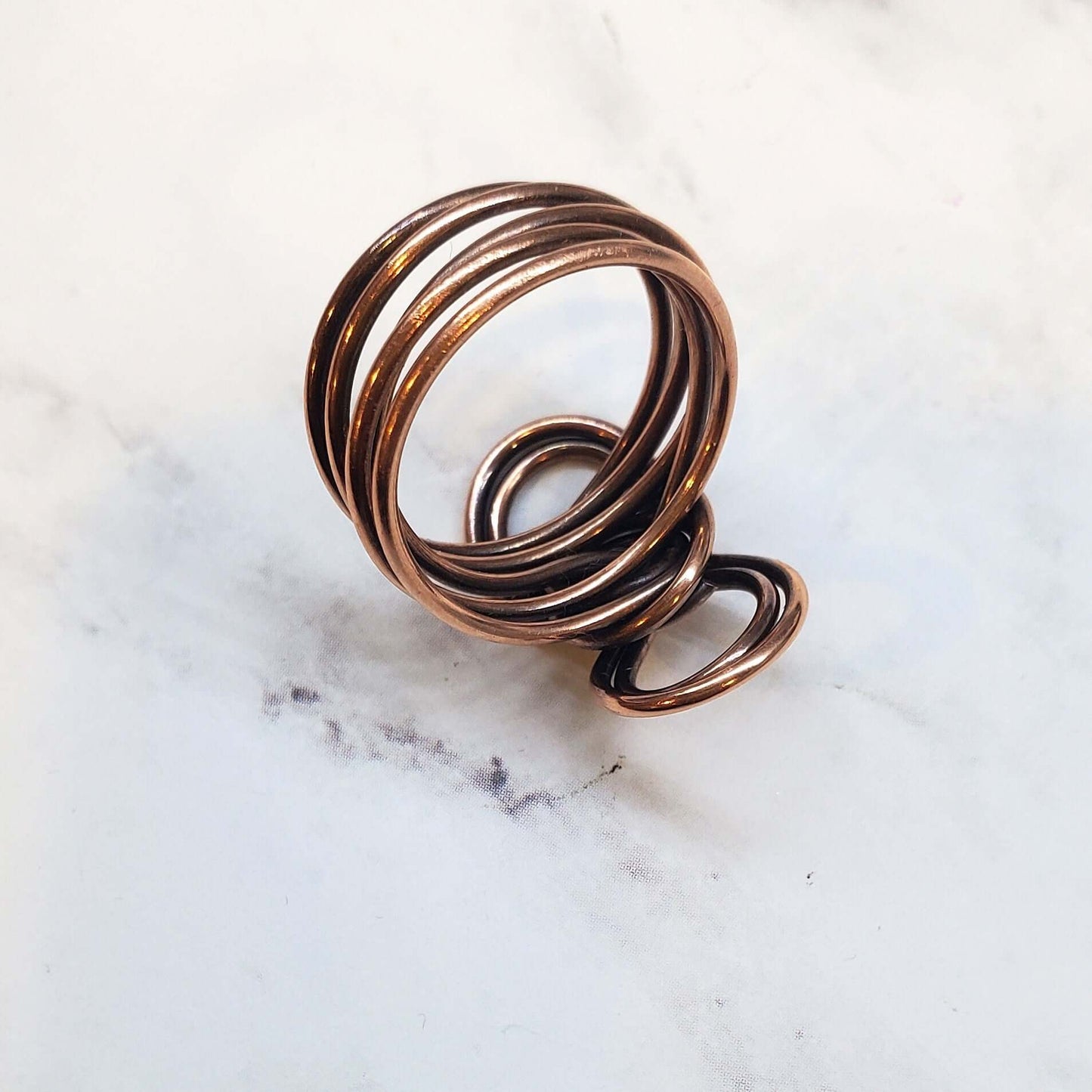 Copper Five Band Eternity Infinity Ring Handmade by Alexa Martha