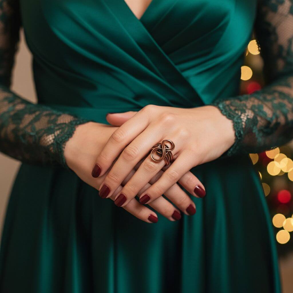 Copper Five Band Eternity Infinity Ring Handmade by Alexa Martha