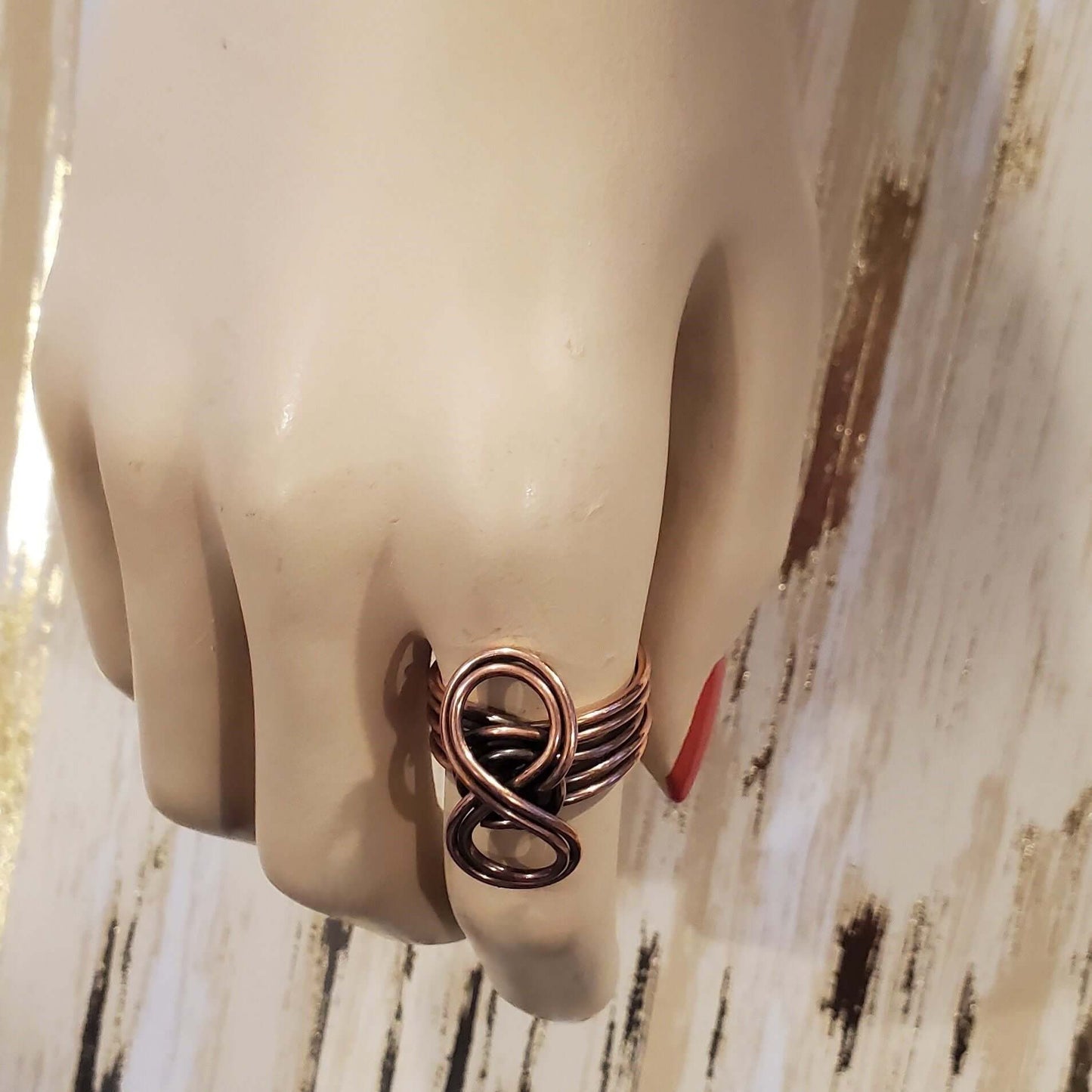Copper Five Band Eternity Infinity Ring Handmade by Alexa Martha