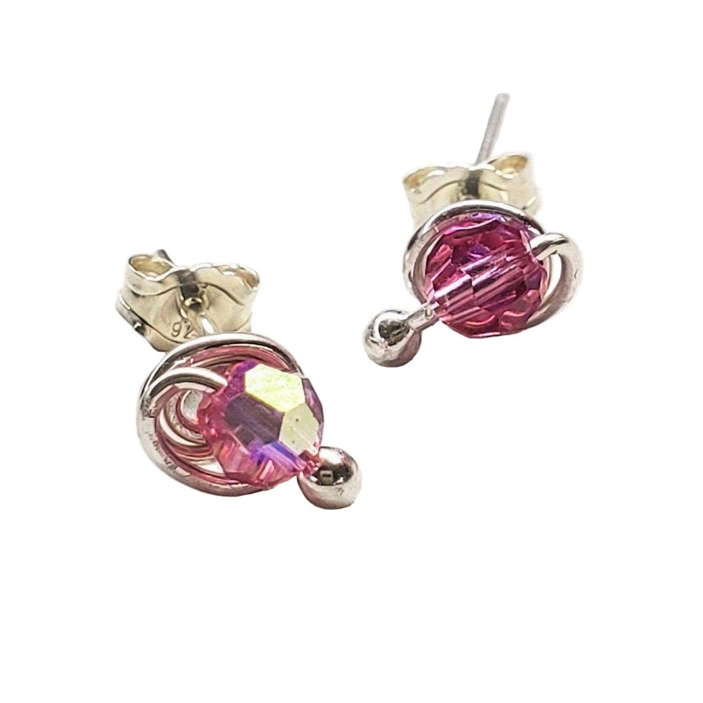 Handmade 925 Silver Wire Sculpted 4mm Sterling Silver Spiral Ear Studs