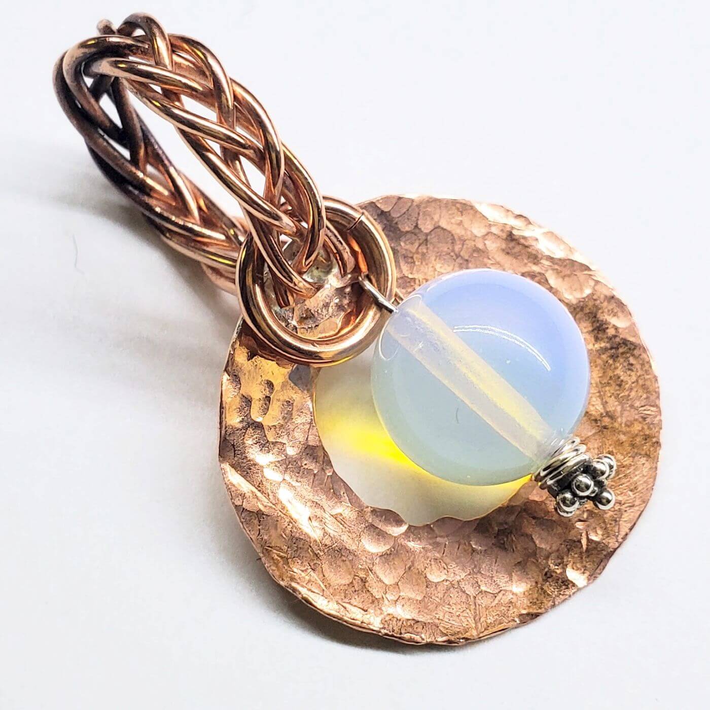 Luminite Handmade Copper Wire Braided Bail Gemstone Necklace Alexa Martha Designs