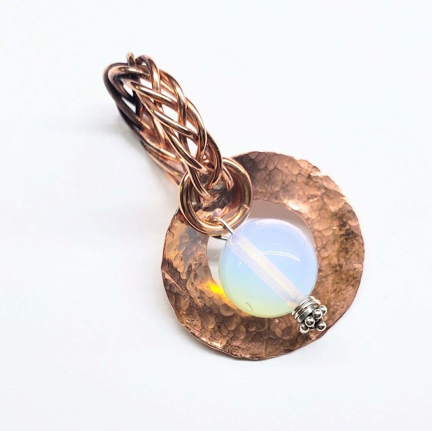 Luminite Handmade Copper Wire Braided Bail Gemstone Necklace Alexa Martha Designs