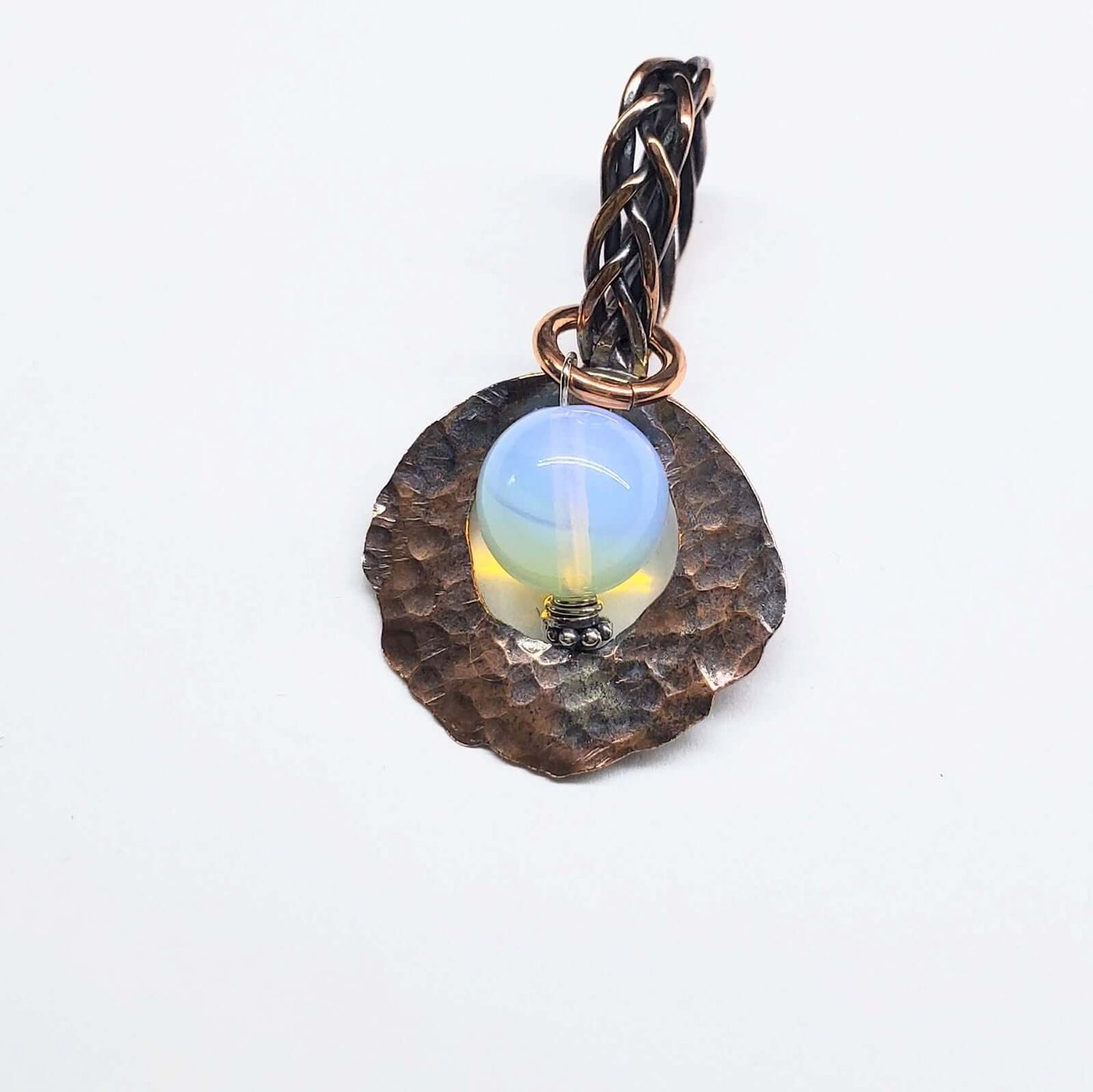 Luminite Handmade Copper Wire Braided Bail Gemstone Necklace Alexa Martha Designs