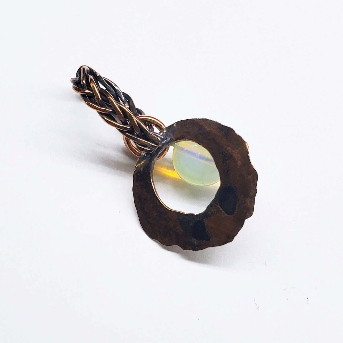 Luminite Handmade Copper Wire Braided Bail Gemstone Necklace Alexa Martha Designs