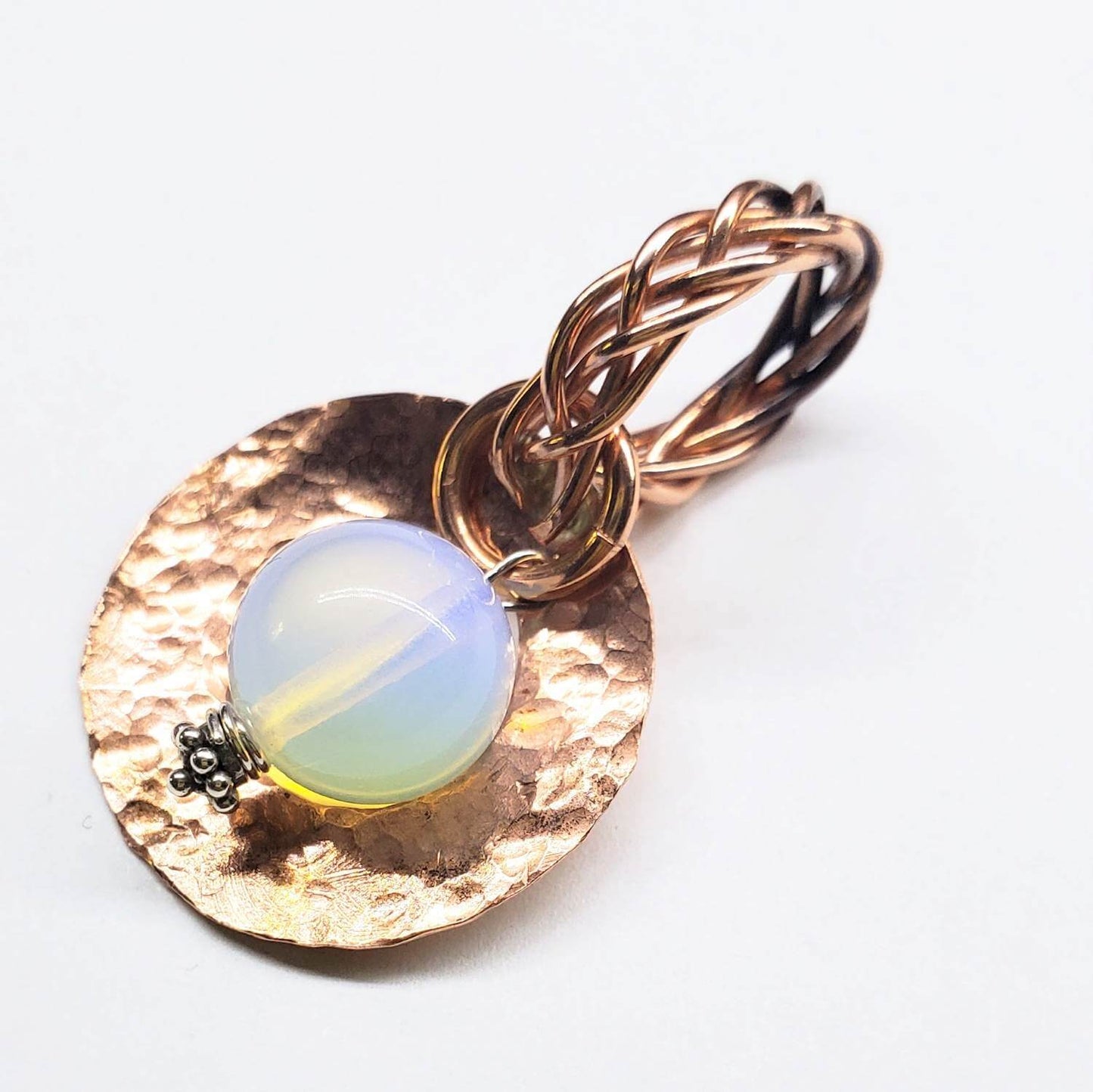 Luminite Handmade Copper Wire Braided Bail Gemstone Necklace Alexa Martha Designs