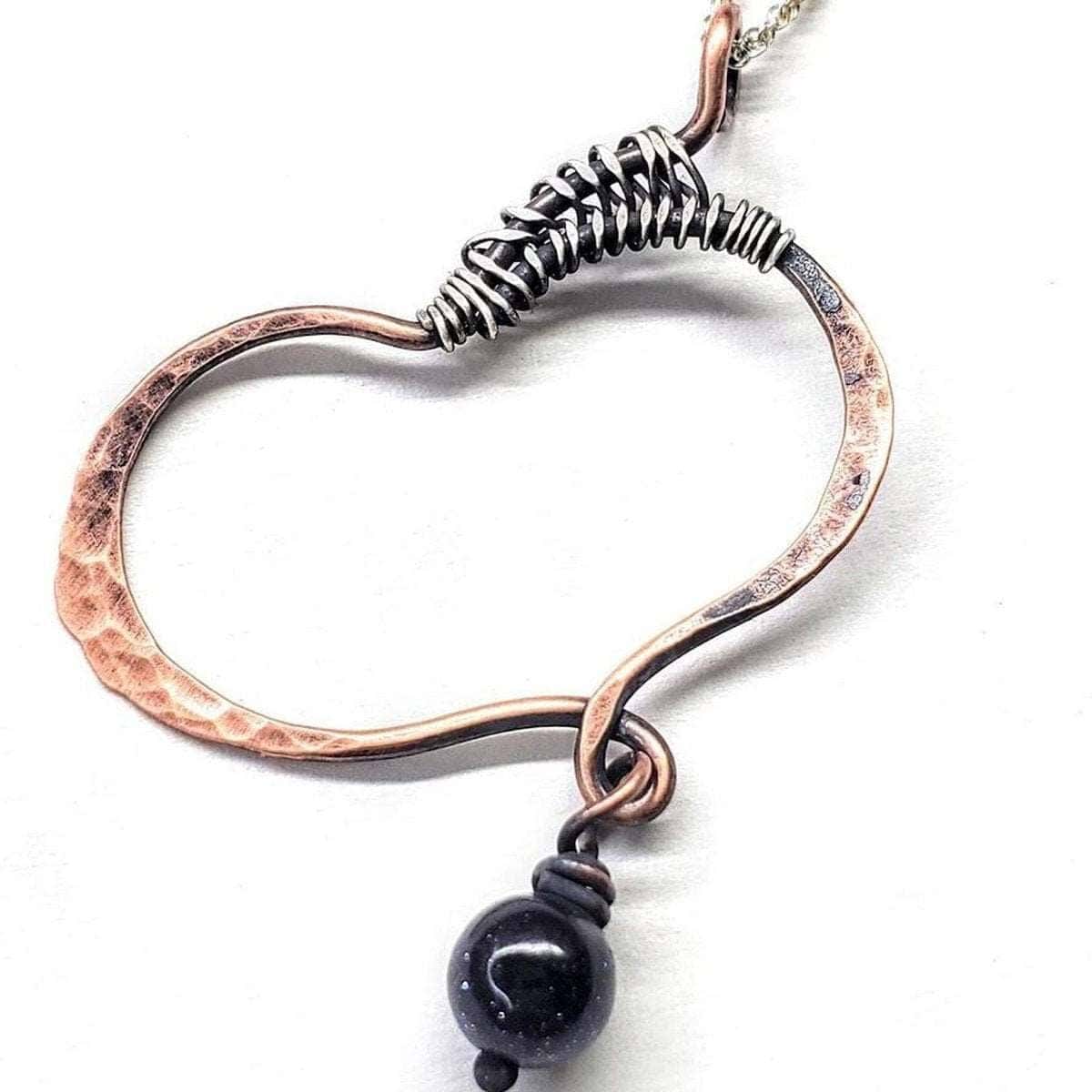 Copper Butterfly Wing Hammer Textured Necklace Alexa Martha