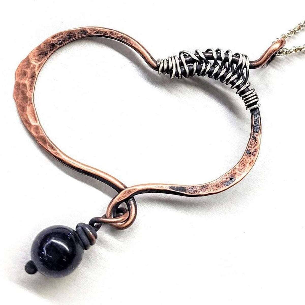 Copper Butterfly Wing Hammer Textured Necklace Alexa Martha