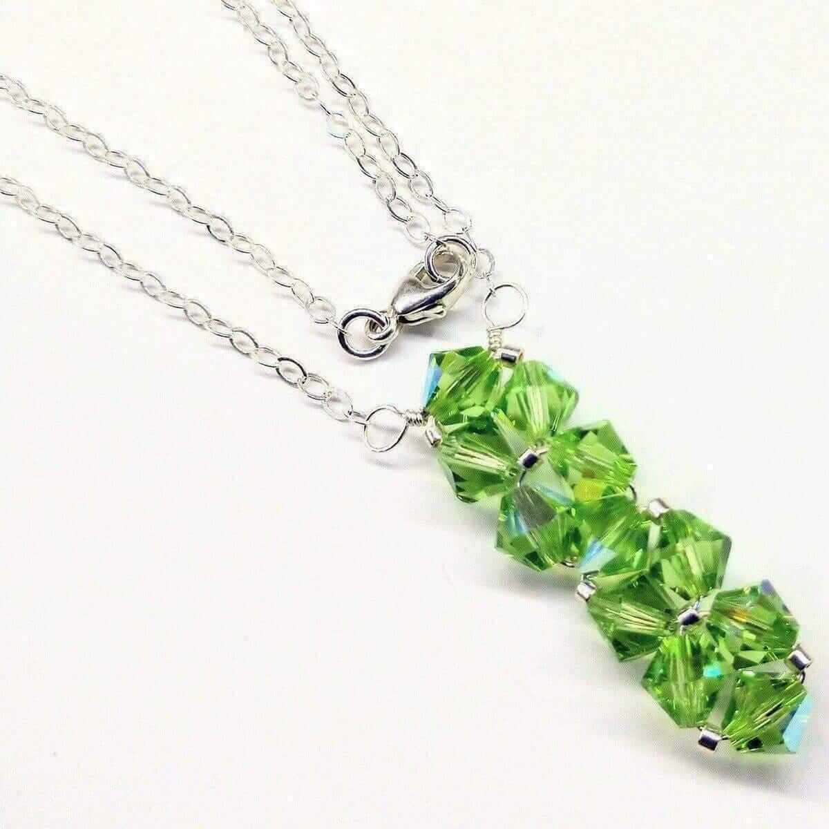 Wire Woven Crystal Rock Candy Necklace Handmade Various Colors Alexa Martha Designs