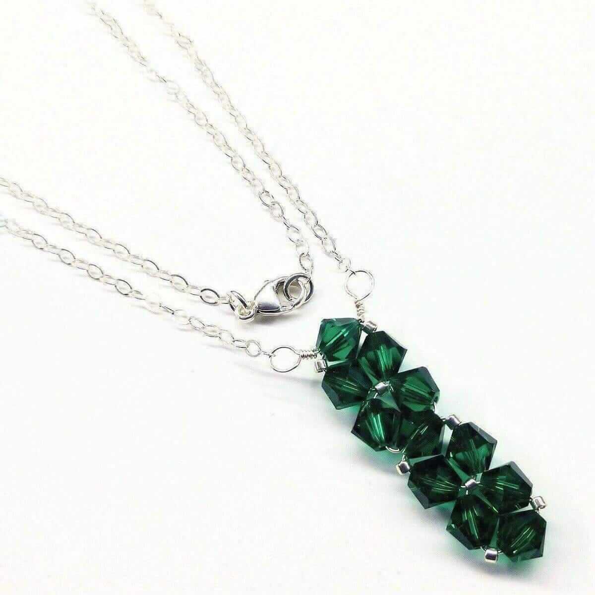Wire Woven Crystal Rock Candy Necklace Handmade Various Colors Alexa Martha Designs