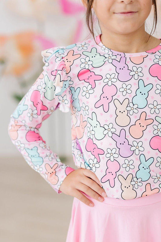 Hangin with My Peeps L/S Ruffle Tee Long Sleeve Ruffle Tee Mila & Rose