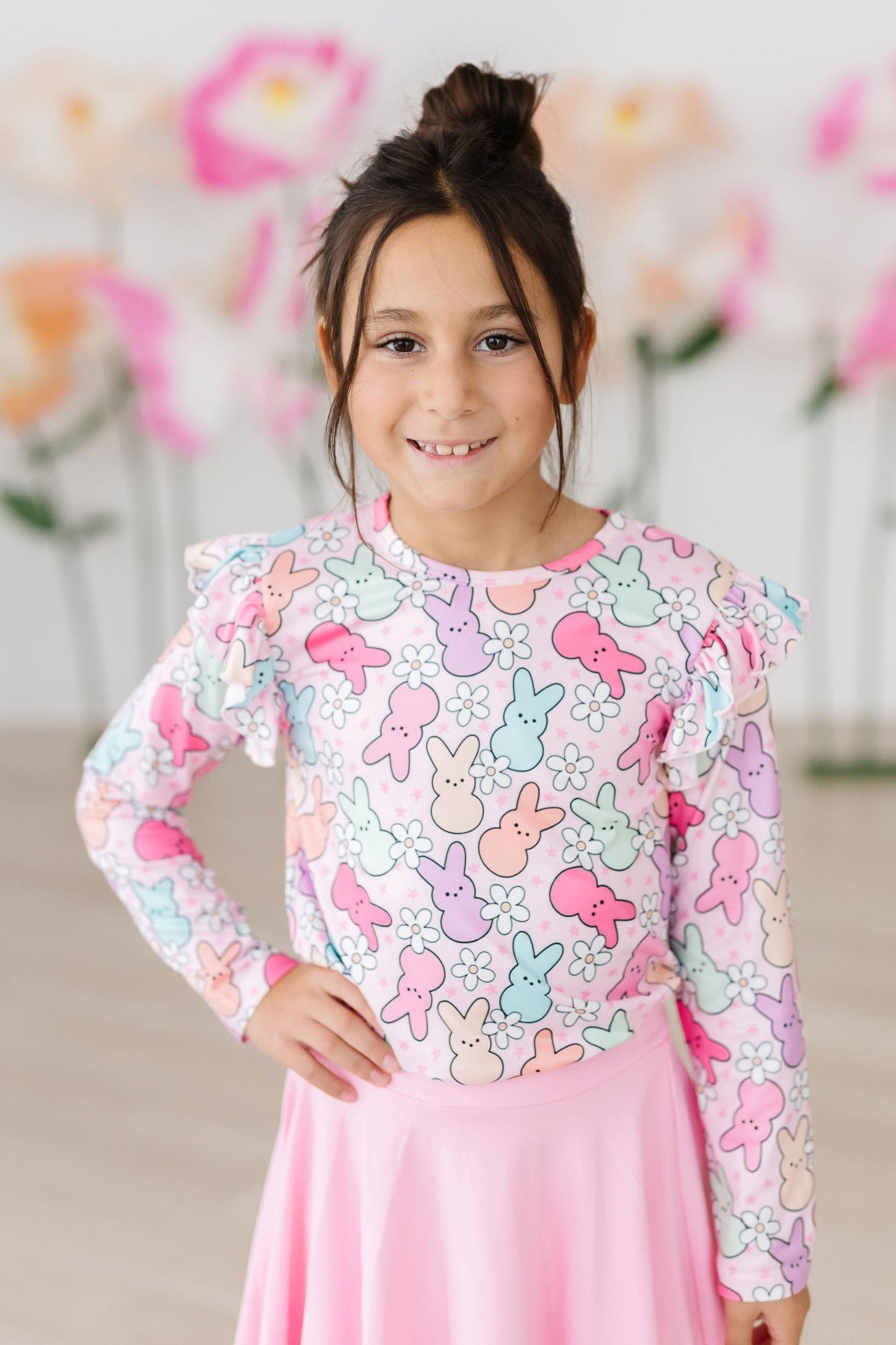 Hangin with My Peeps L/S Ruffle Tee Long Sleeve Ruffle Tee Mila & Rose