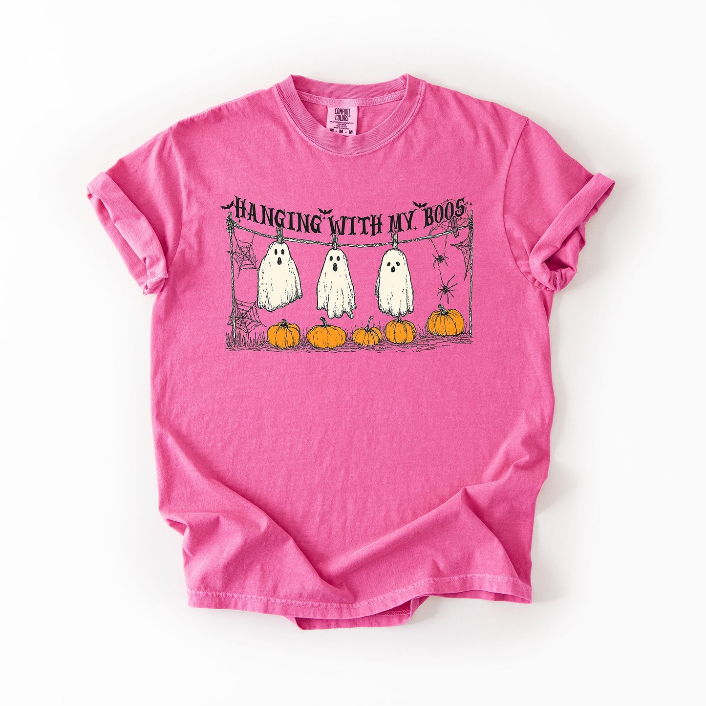 Hanging With My Boos Comfort Colors T-Shirt Halloween Funny Pumpkins