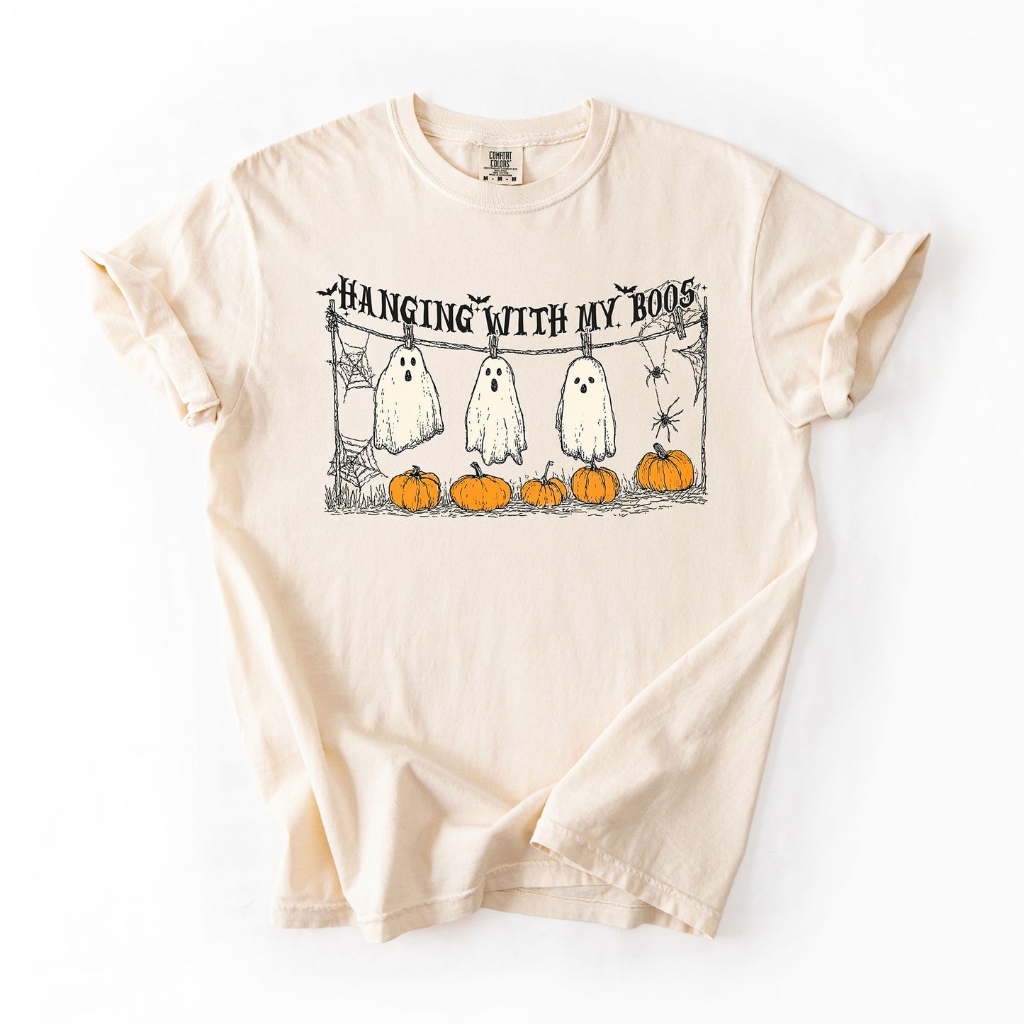 Hanging With My Boos Comfort Colors T-Shirt Halloween Funny Pumpkins
