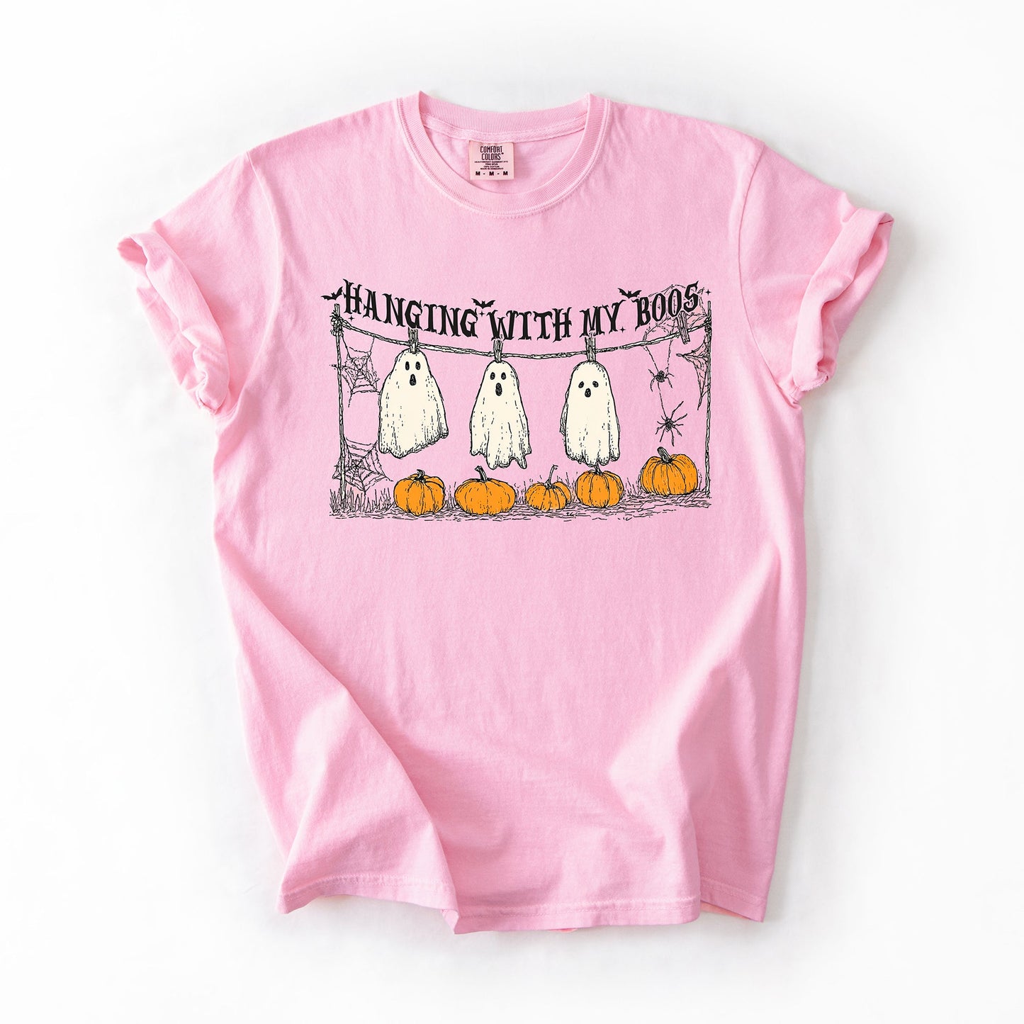 Hanging With My Boos Comfort Colors T-Shirt Halloween Funny Pumpkins