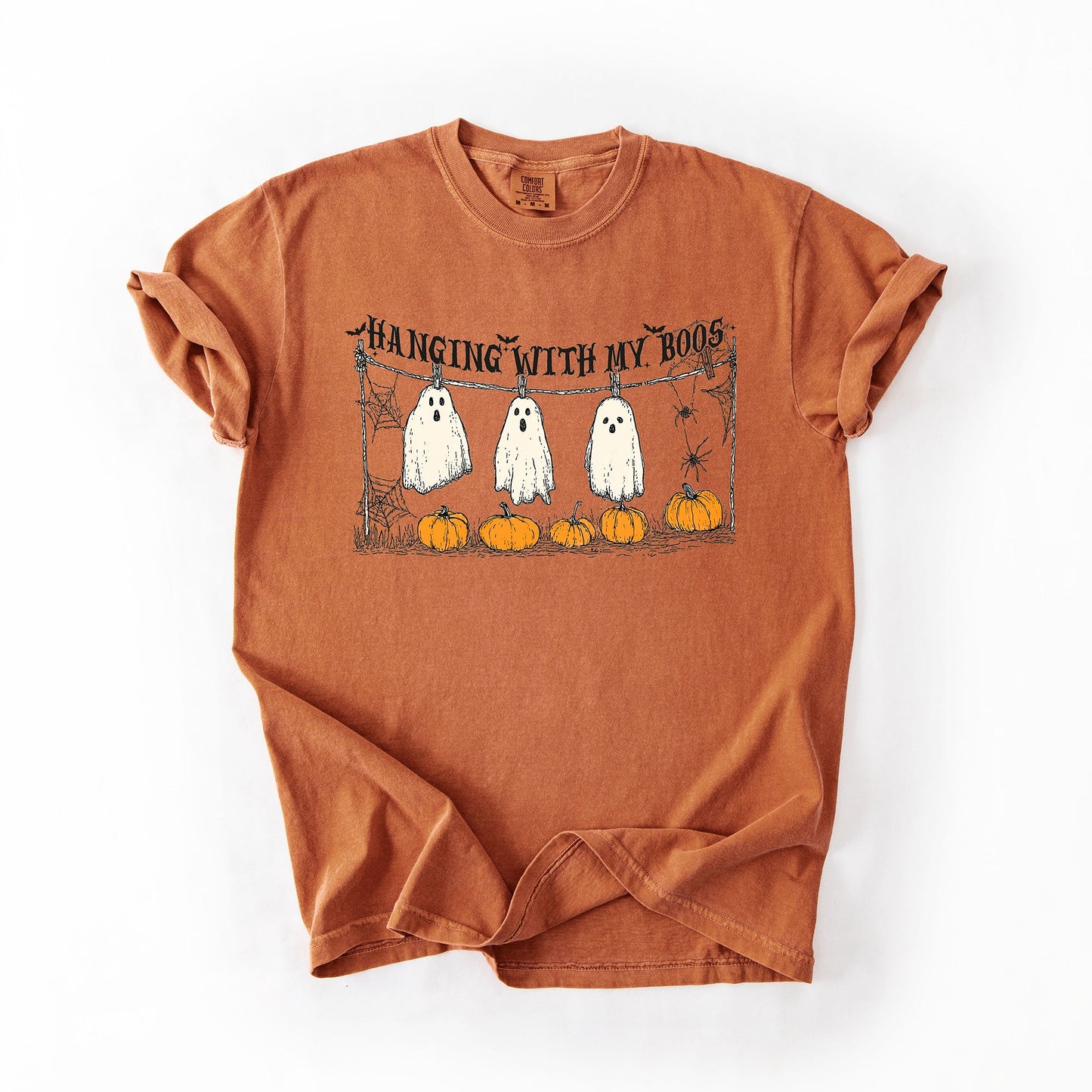 Hanging With My Boos Comfort Colors T-Shirt Halloween Funny Pumpkins