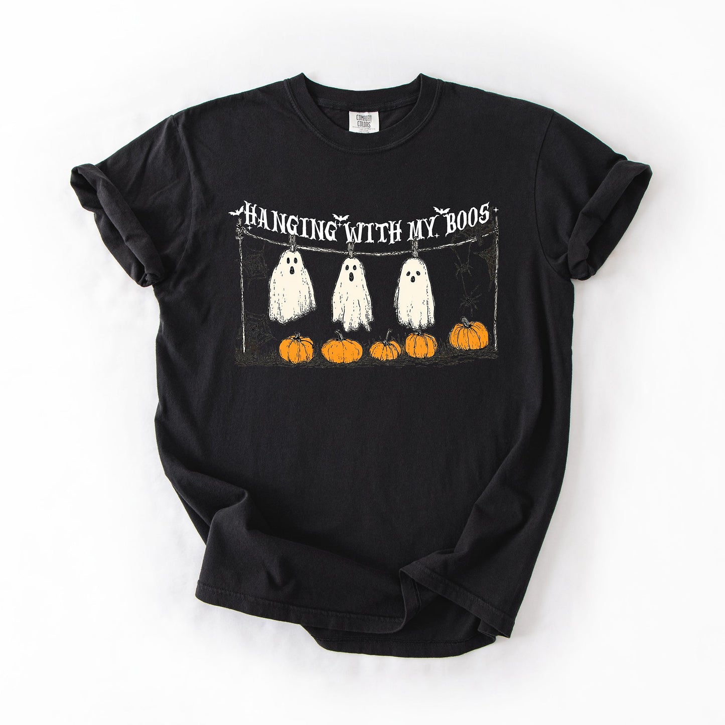 Hanging With My Boos Comfort Colors T-Shirt Halloween Funny Pumpkins