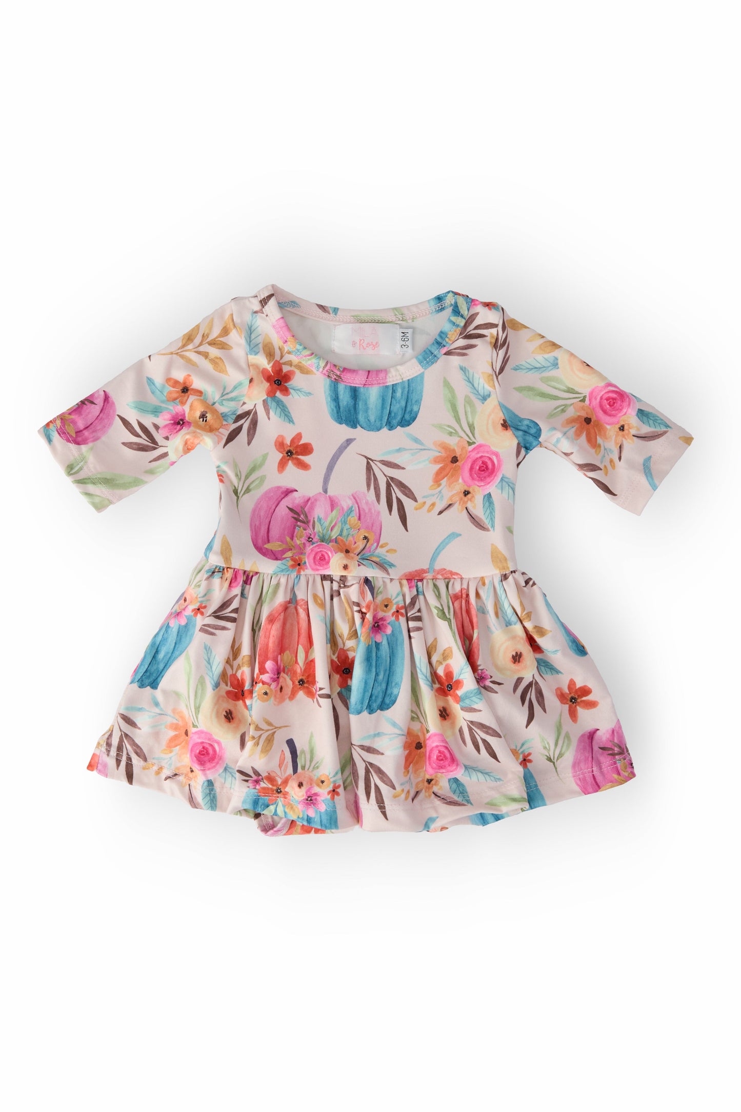 Harvest Blooms 3/4 Sleeve Twirl Bodysuit Mila & Rose