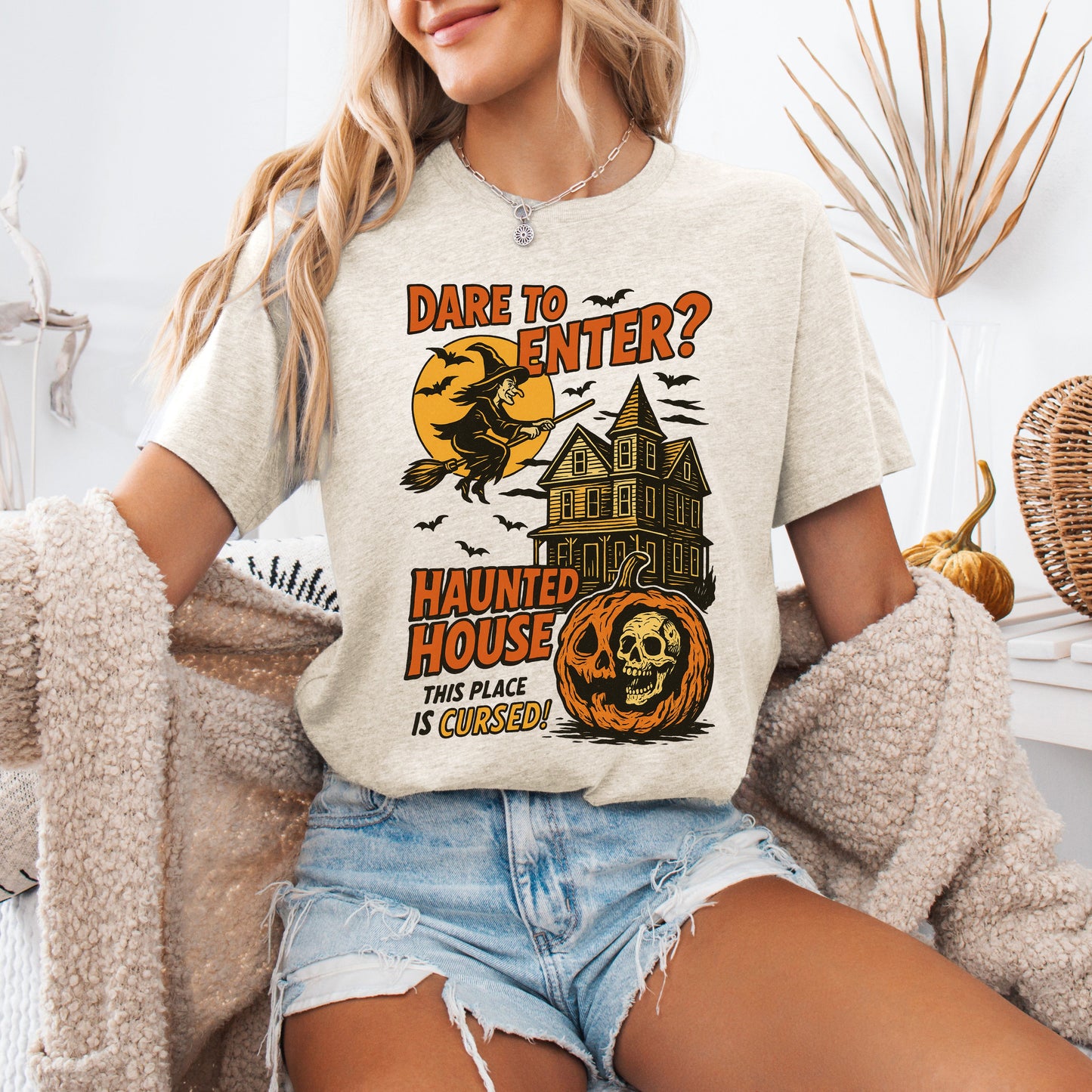 Haunted House Retro Spooky Witch T-shirt Refinery Number One