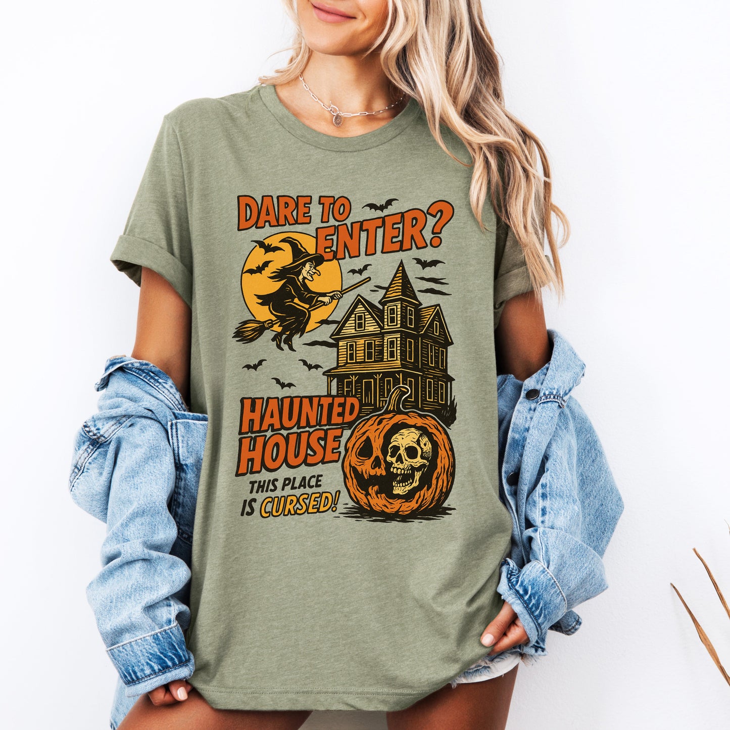 Haunted House Retro Spooky Witch T-shirt Refinery Number One