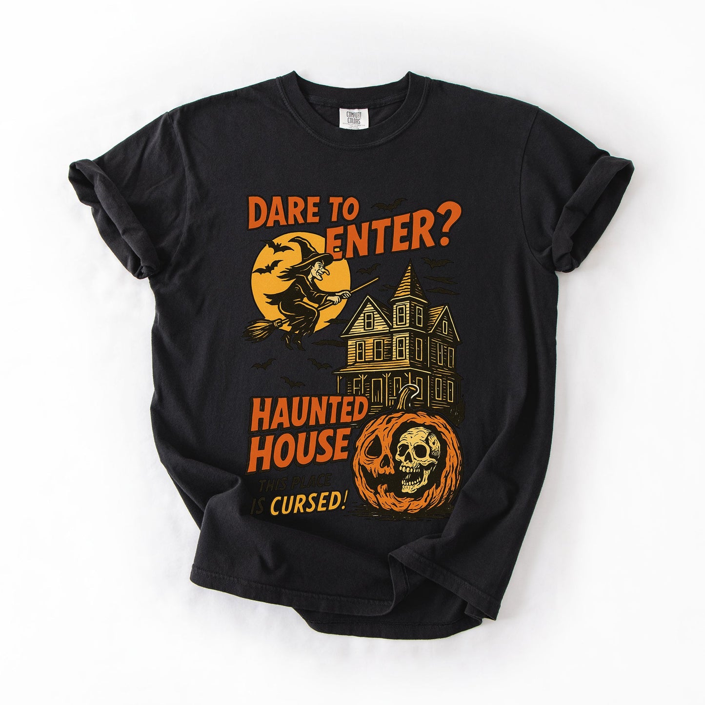 Haunted House Retro Spooky Halloween Comfort Colors T-Shirt Refinery Number One