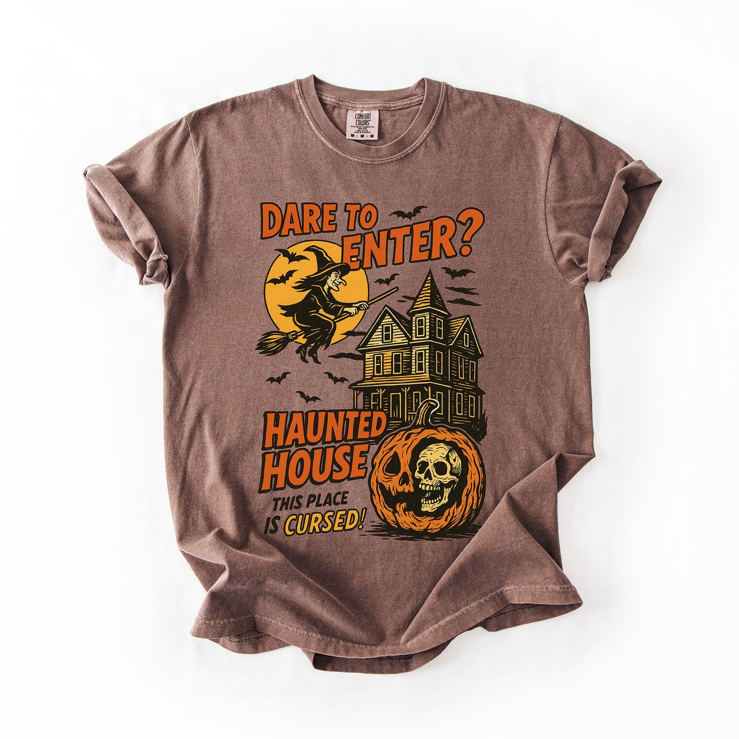 Haunted House Retro Spooky Halloween Comfort Colors T-Shirt Refinery Number One