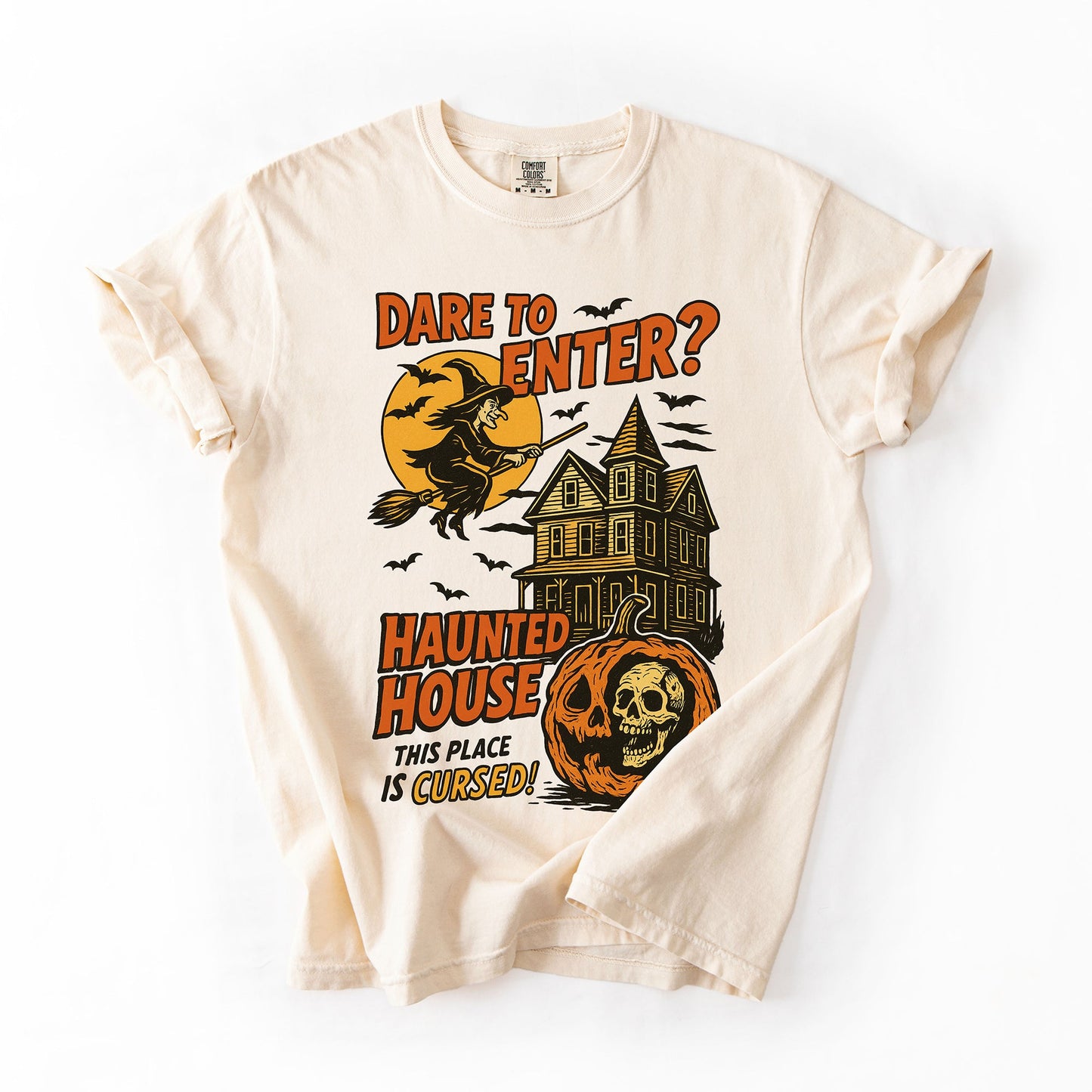Haunted House Retro Spooky Halloween Comfort Colors T-Shirt Refinery Number One